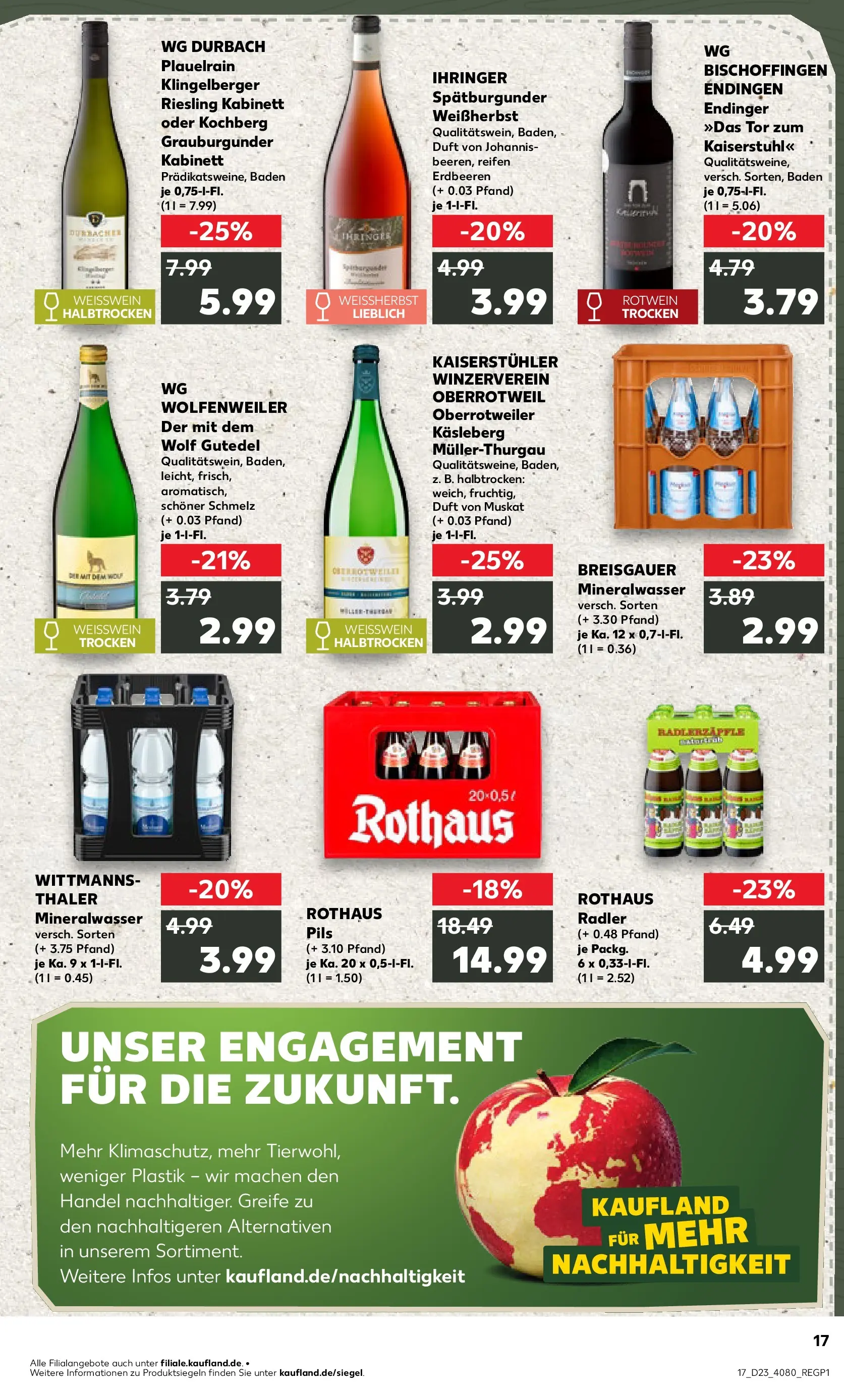 Prospekt Kaufland ab 04.06.2026 » Angebote Online zum Blättern | Seite: 17 | Produkte: Rotwein, Pils, Mineralwasser, Erdbeeren