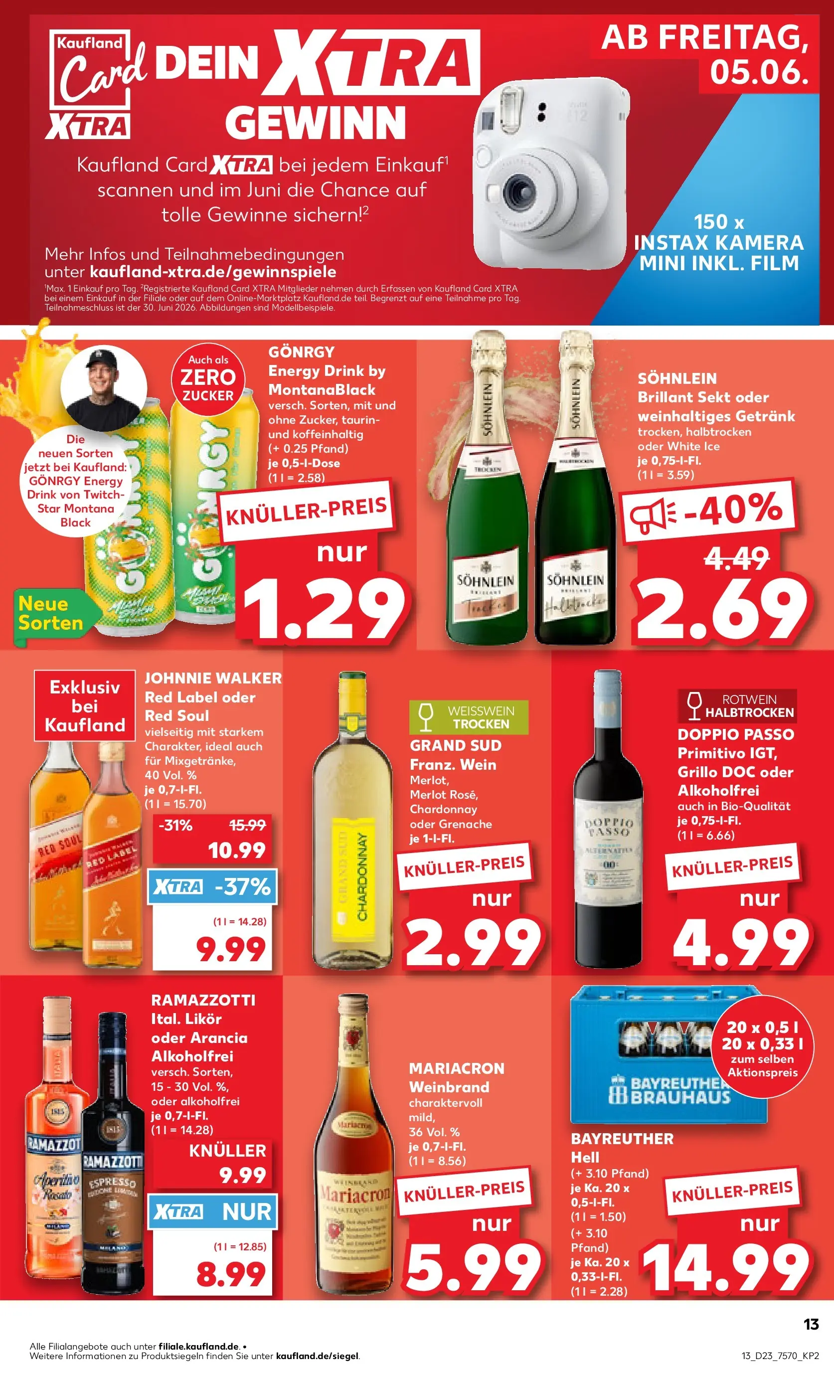 Prospekt Kaufland ab 01.06.2026 » Angebote und Werbung Online | Seite: 20 | Produkte: Bayreuther hell, Energy, Mariacron, Zucker Prospekt Kaufland ab 01.06.2026 » Angebote Online zum Blättern | Seite: 20 | Produkte: Bayreuther hell, Energy, Mariacron, Zucker