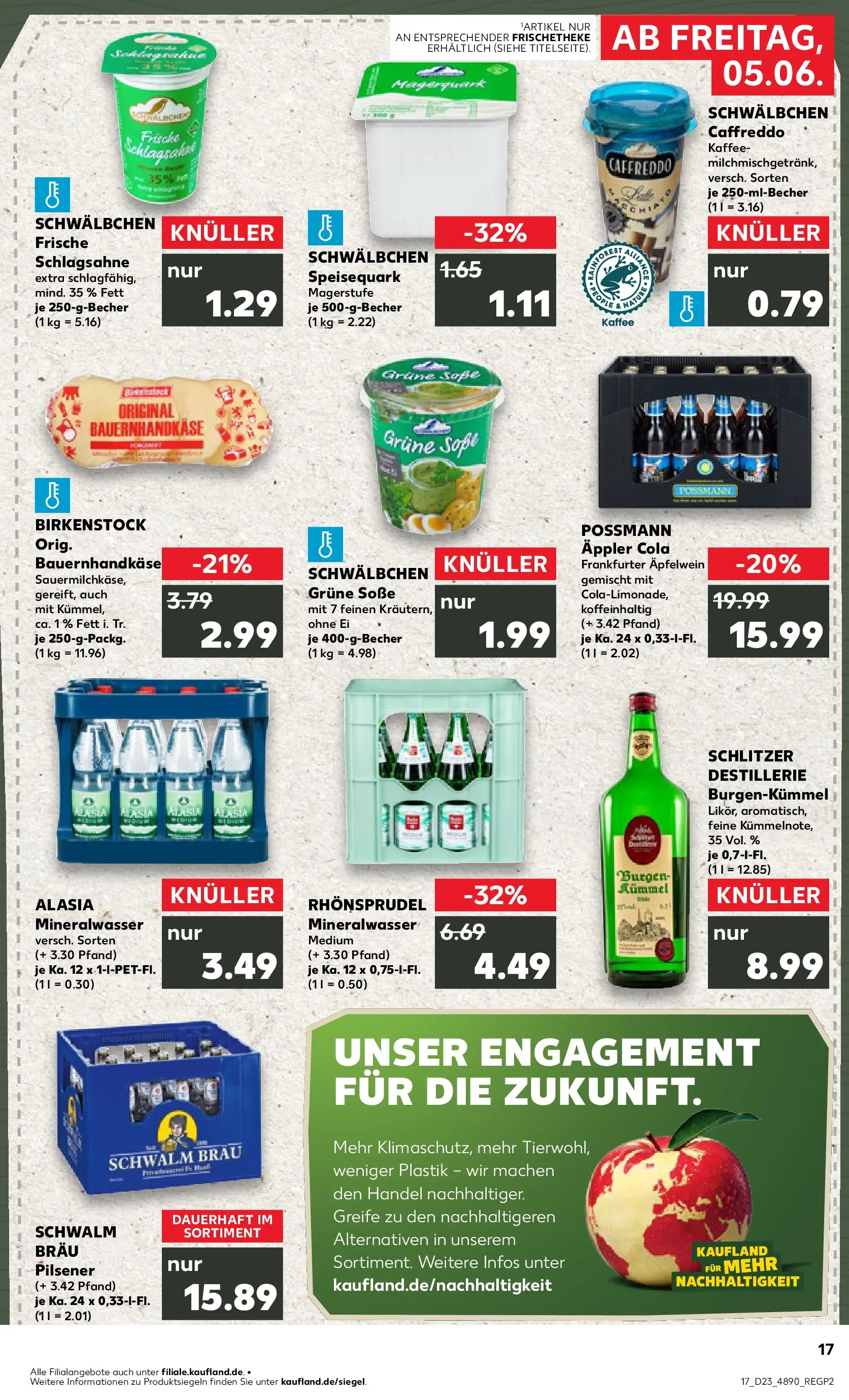 Prospekt Kaufland ab 04.06.2026 » Angebote Online zum Blättern | Seite: 17 | Produkte: Cola, Kaffee, Apple, Speisequark