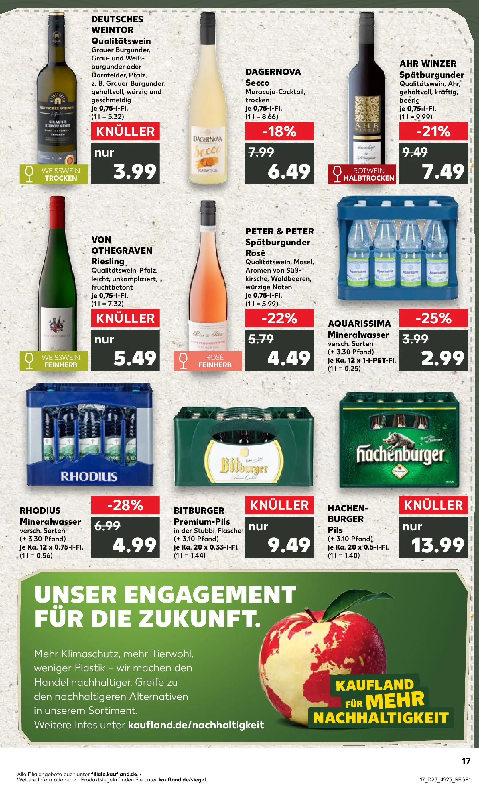 Prospekt Kaufland ab 04.06.2026 » Angebote Online zum Blättern | Seite: 17 | Produkte: Weißwein, Rotwein, Pils, Burger
