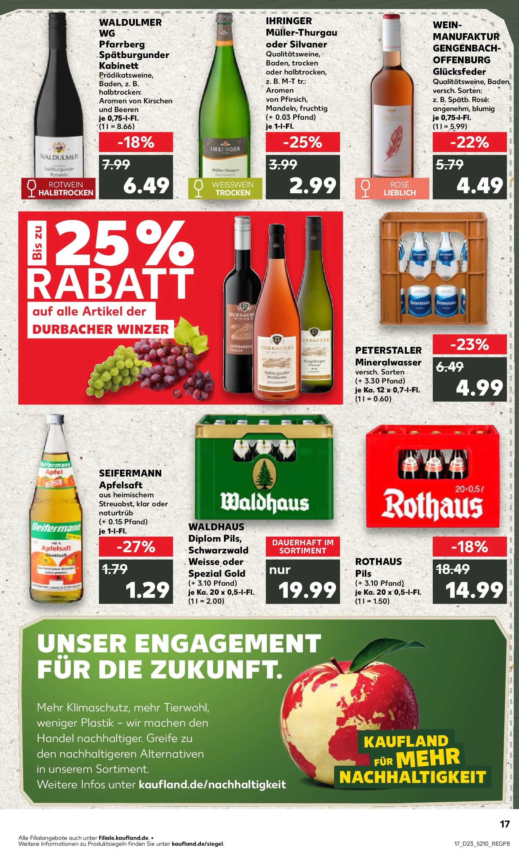 Prospekt Kaufland ab 04.06.2026 » Angebote Online zum Blättern | Seite: 17 | Produkte: Rotwein, Pils, Mineralwasser, Wein