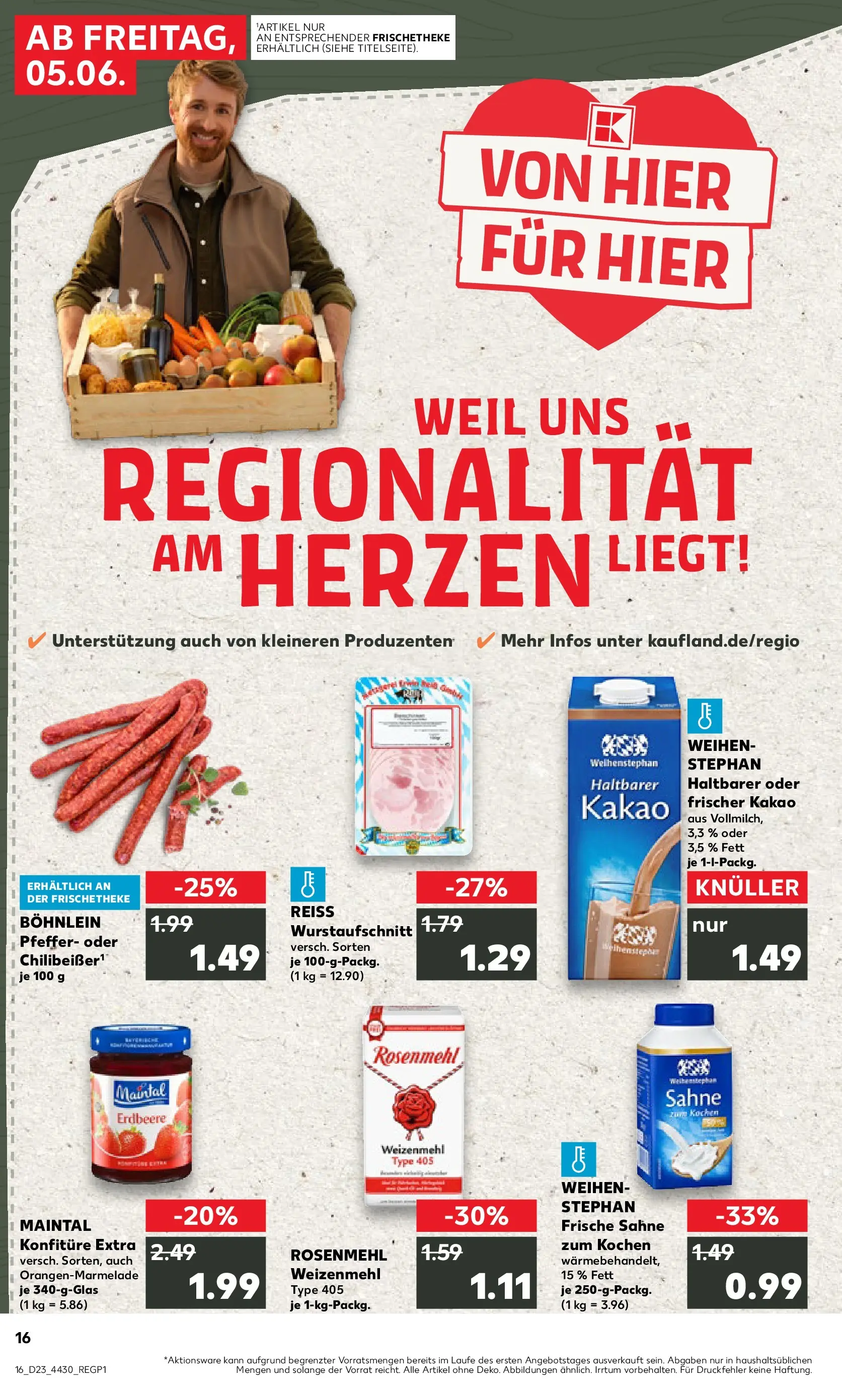 Prospekt Kaufland ab 01.06.2026 » Angebote und Werbung Online | Seite: 23 | Produkte: Weizenmehl, Pfeffer, Chili, Sahne Prospekt Kaufland ab 01.06.2026 » Angebote Online zum Blättern | Seite: 23 | Produkte: Weizenmehl, Pfeffer, Chili, Sahne