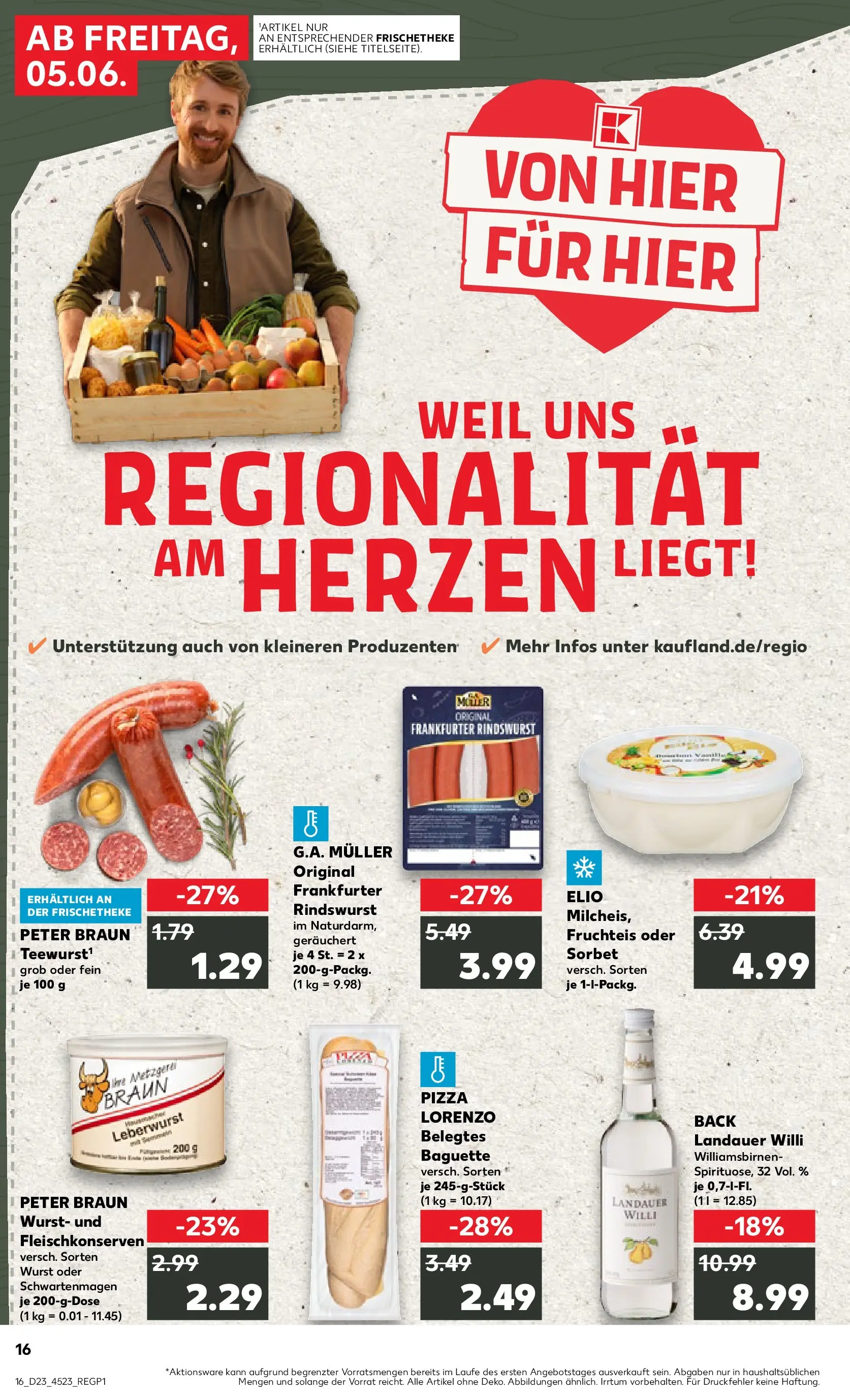 Prospekt Kaufland ab 04.06.2026 » Angebote Online zum Blättern | Seite: 16 | Produkte: Baguette, Wurst, Pizza