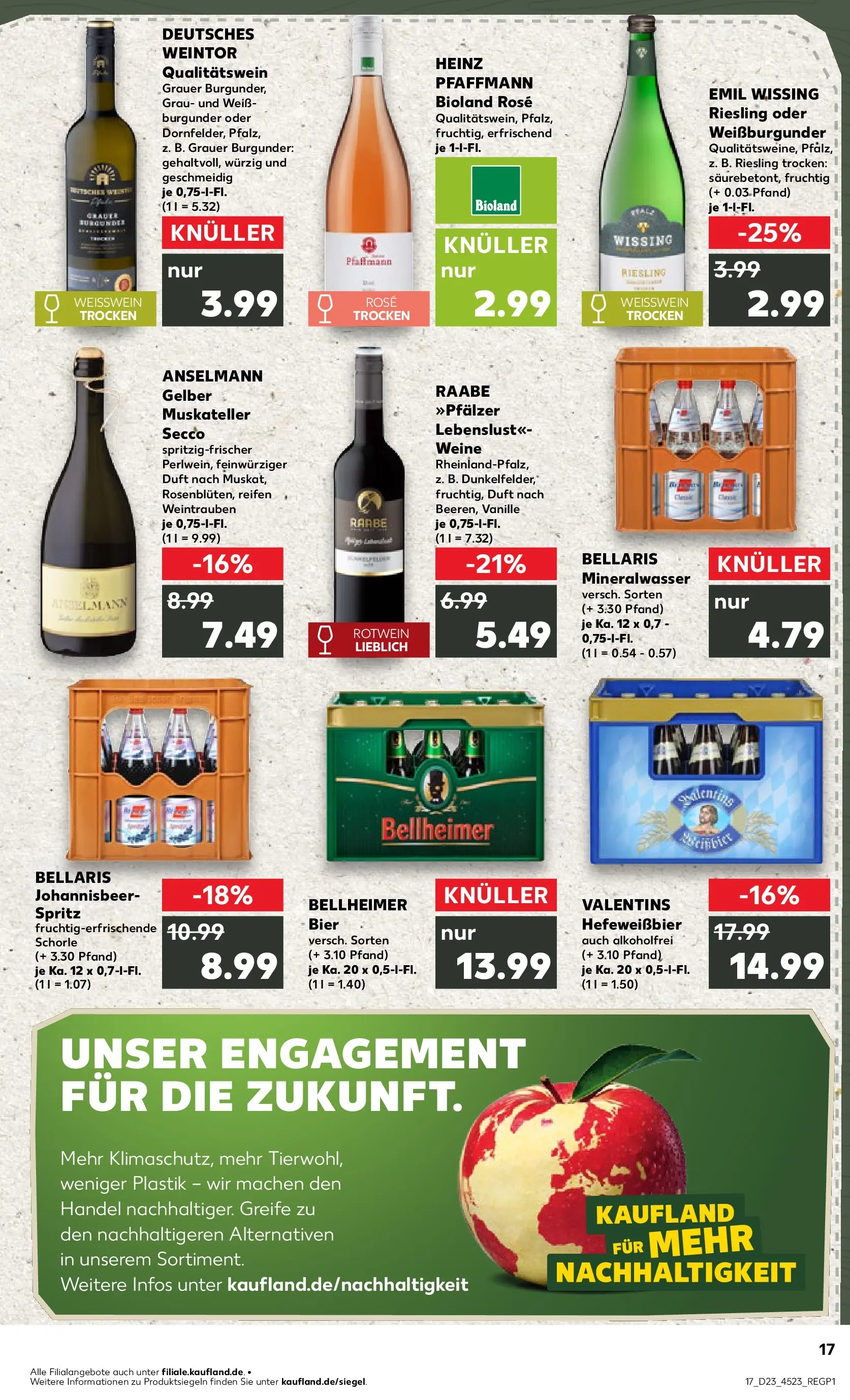 Prospekt Kaufland ab 04.06.2026 » Angebote Online zum Blättern | Seite: 17 | Produkte: Weißwein, Rotwein, Mineralwasser, Weintrauben