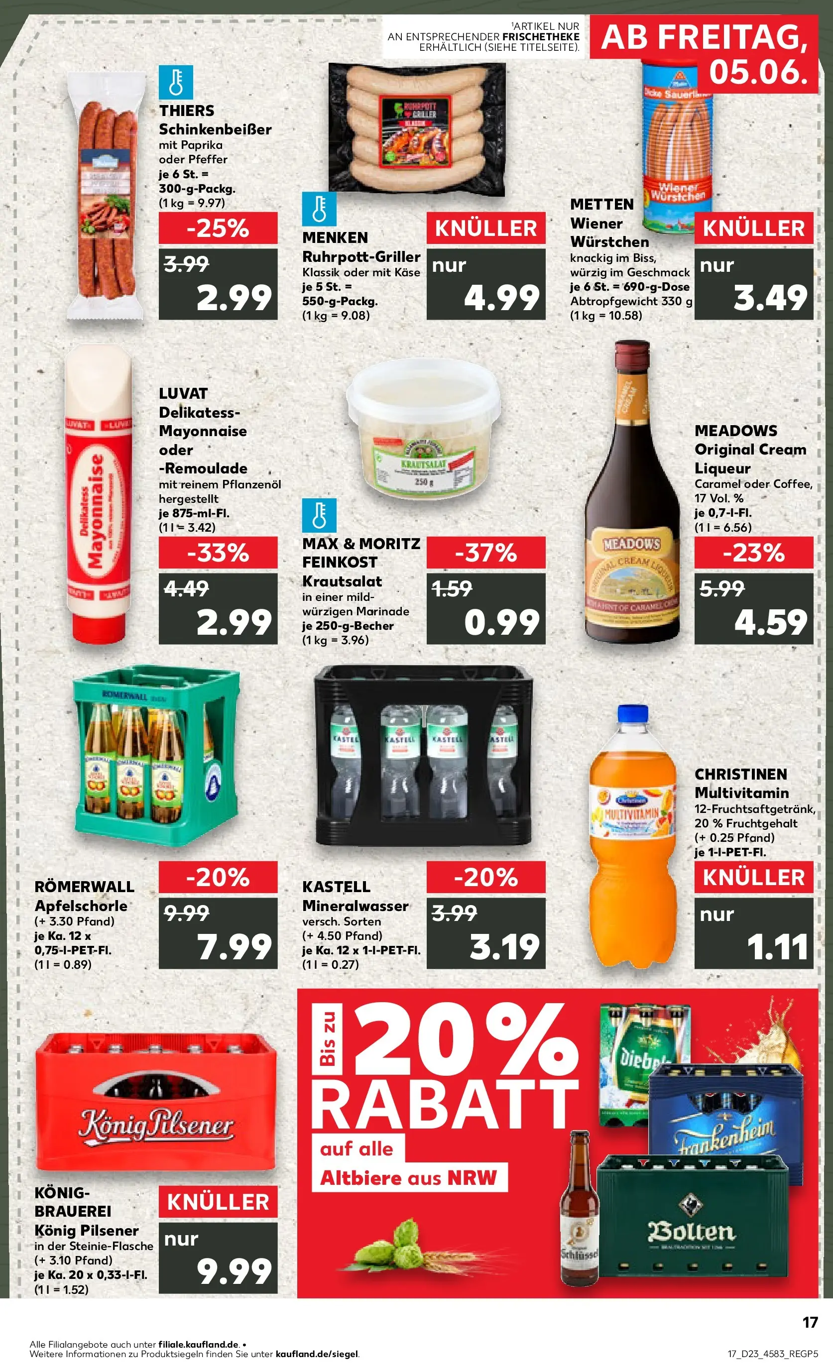 Prospekt Kaufland ab 01.06.2026 » Angebote Online zum Blättern | Seite: 24 | Produkte: Wiener wurstchen, Mineralwasser, Mayonnaise, Pfeffer