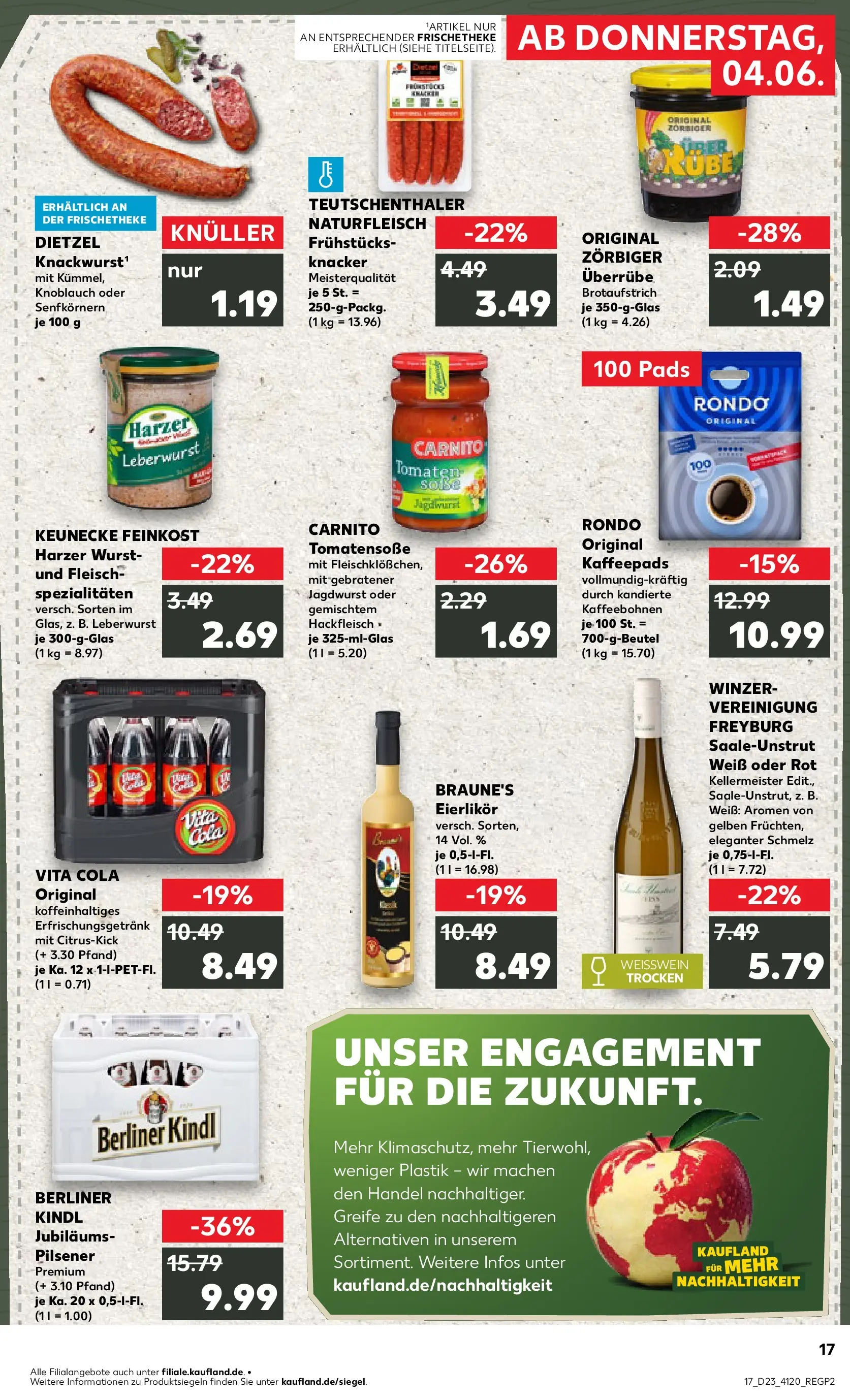 Prospekt Kaufland ab 04.06.2026 » Angebote Online zum Blättern | Seite: 17 | Produkte: Kaffeepads, Weißwein, Knoblauch, Vita cola