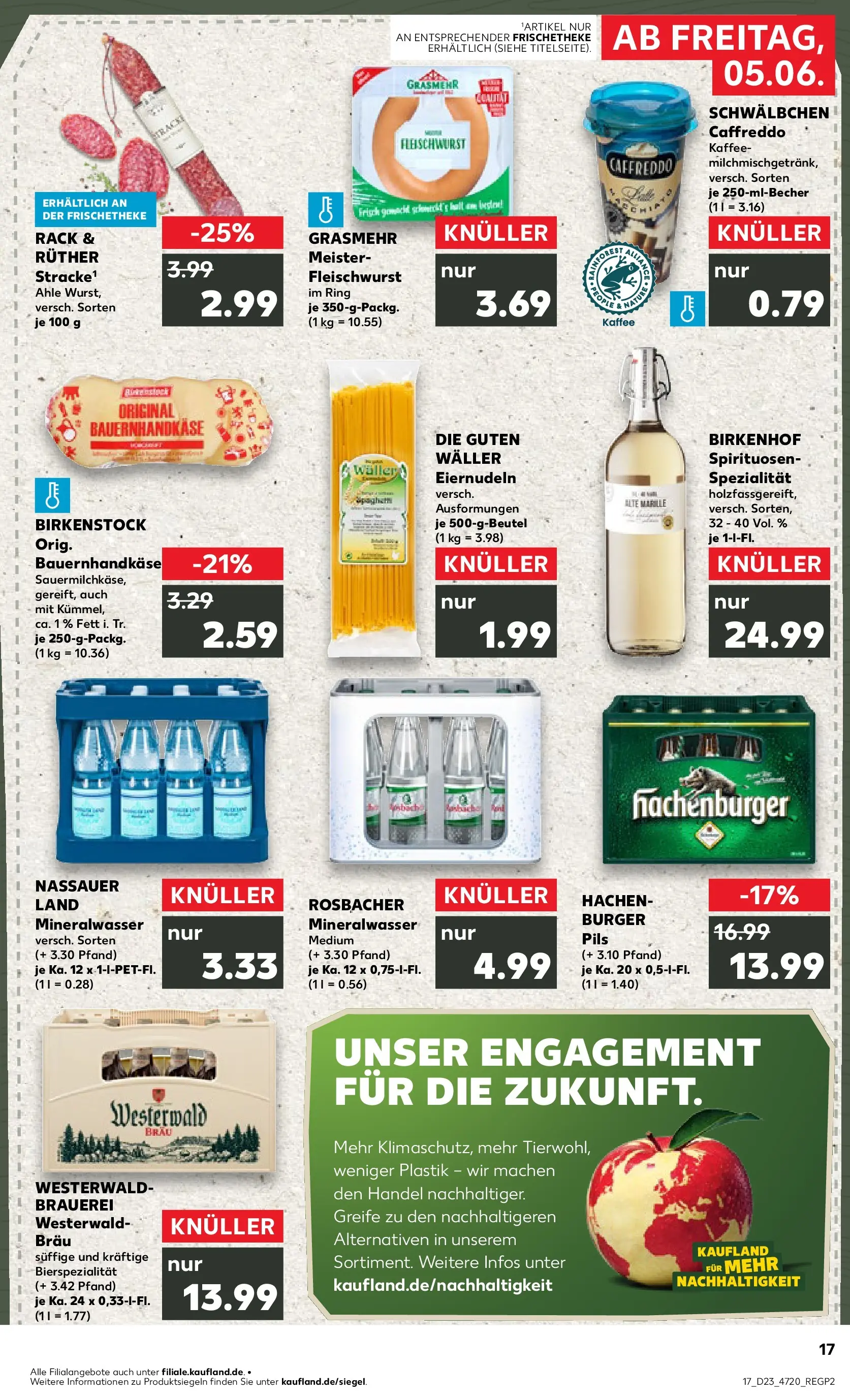 Prospekt Kaufland ab 04.06.2026 » Angebote Online zum Blättern | Seite: 17 | Produkte: Kaffee, Burger, Mineralwasser, Salami
