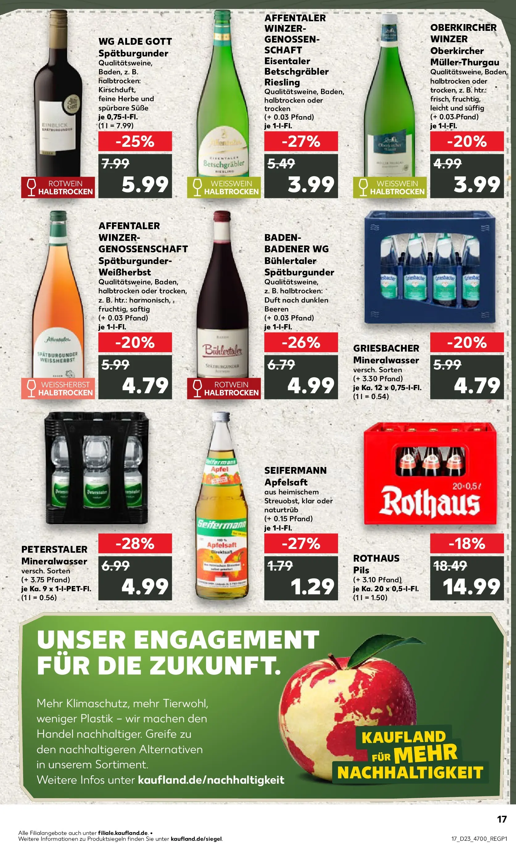 Prospekt Kaufland ab 04.06.2026 » Angebote Online zum Blättern | Seite: 17 | Produkte: Weißwein, Rotwein, Pils, Mineralwasser