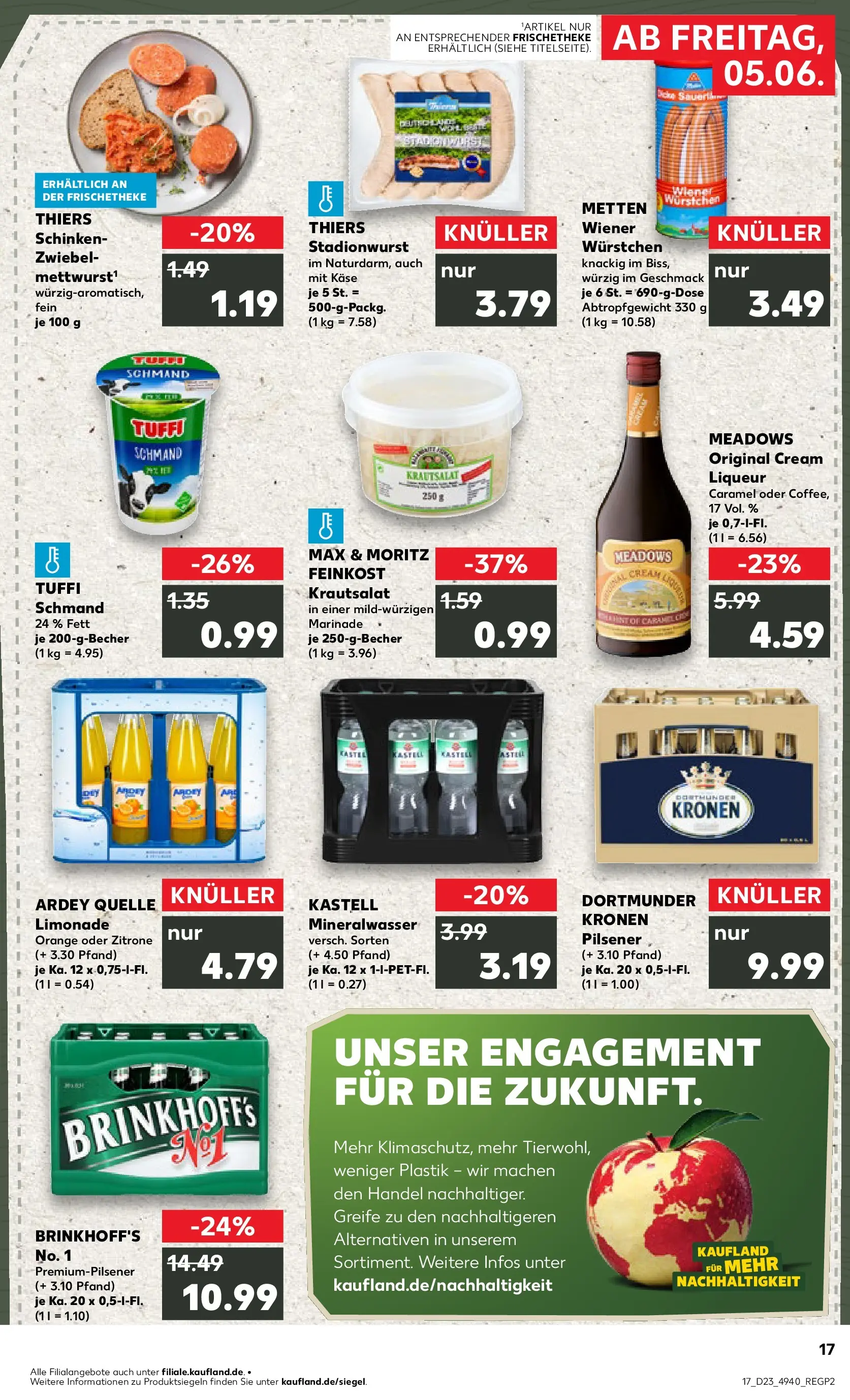 Prospekt Kaufland ab 04.06.2026 » Angebote Online zum Blättern | Seite: 17 | Produkte: Shirt, Wiener wurstchen, Käse, Zitrone