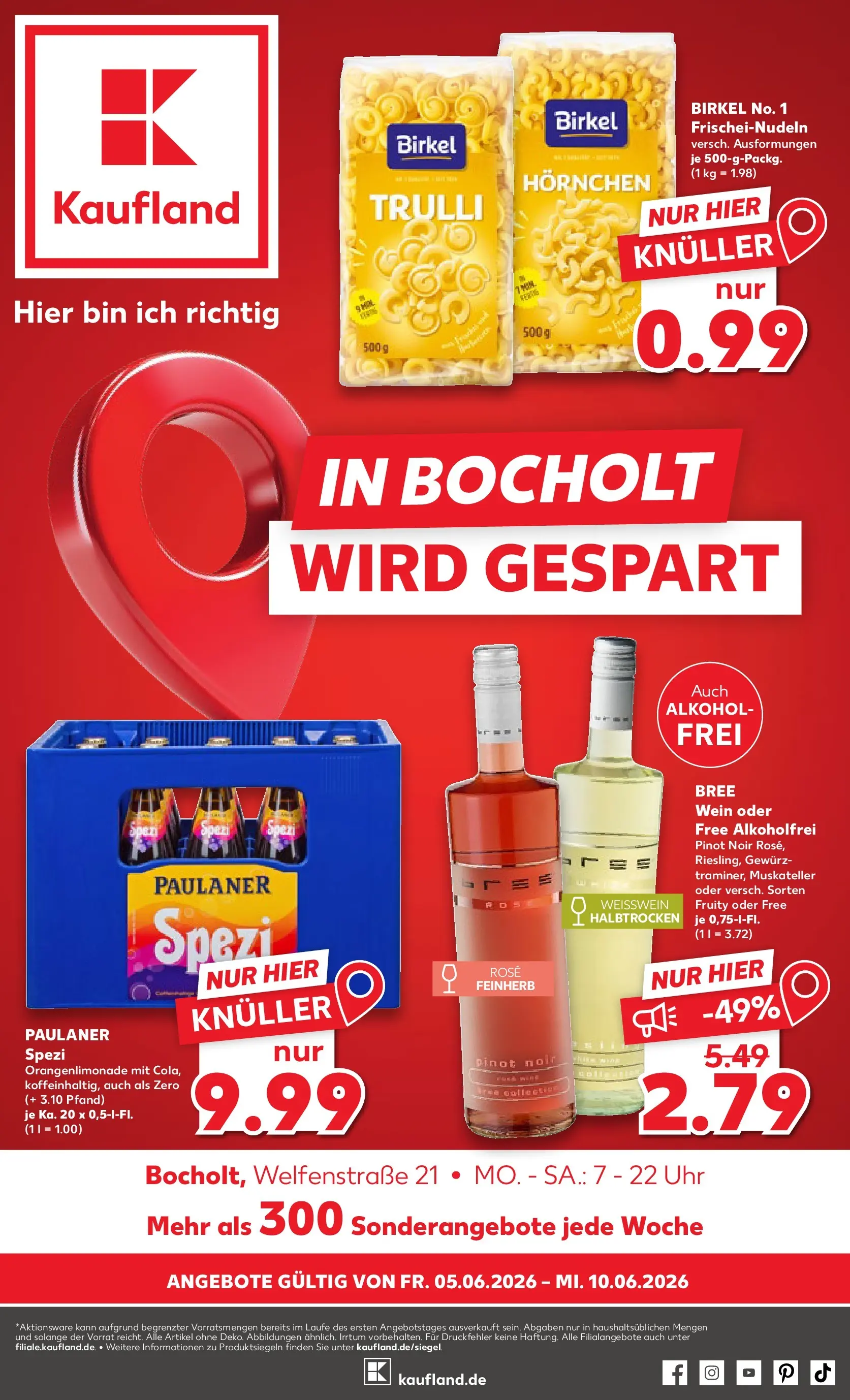Prospekt Kaufland ab 01.06.2026 » Angebote und Werbung Online | Seite: 8 | Produkte: Paulaner spezi, Pasta, Wein, Uhr Prospekt Kaufland ab 01.06.2026 » Angebote Online zum Blättern | Seite: 8 | Produkte: Paulaner spezi, Pasta, Wein, Uhr