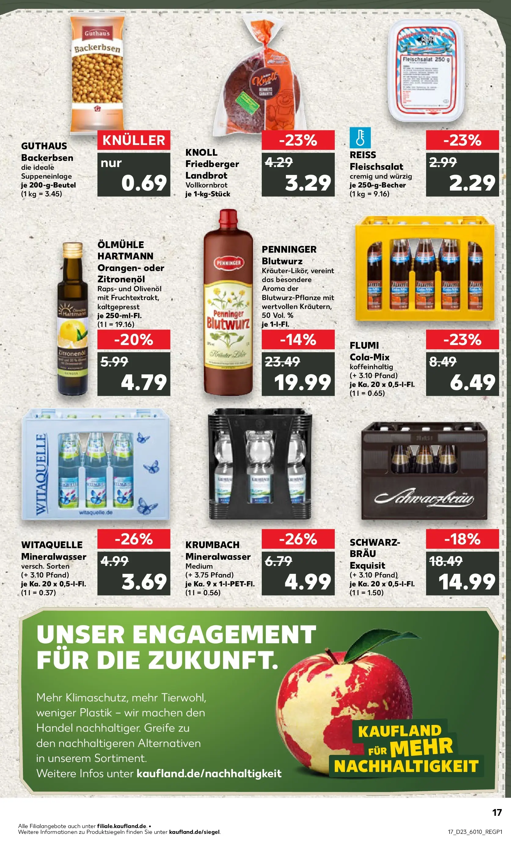 Prospekt Kaufland ab 04.06.2026 » Angebote Online zum Blättern | Seite: 17 | Produkte: Olivenol, Orangen, Mineralwasser, Zitronen