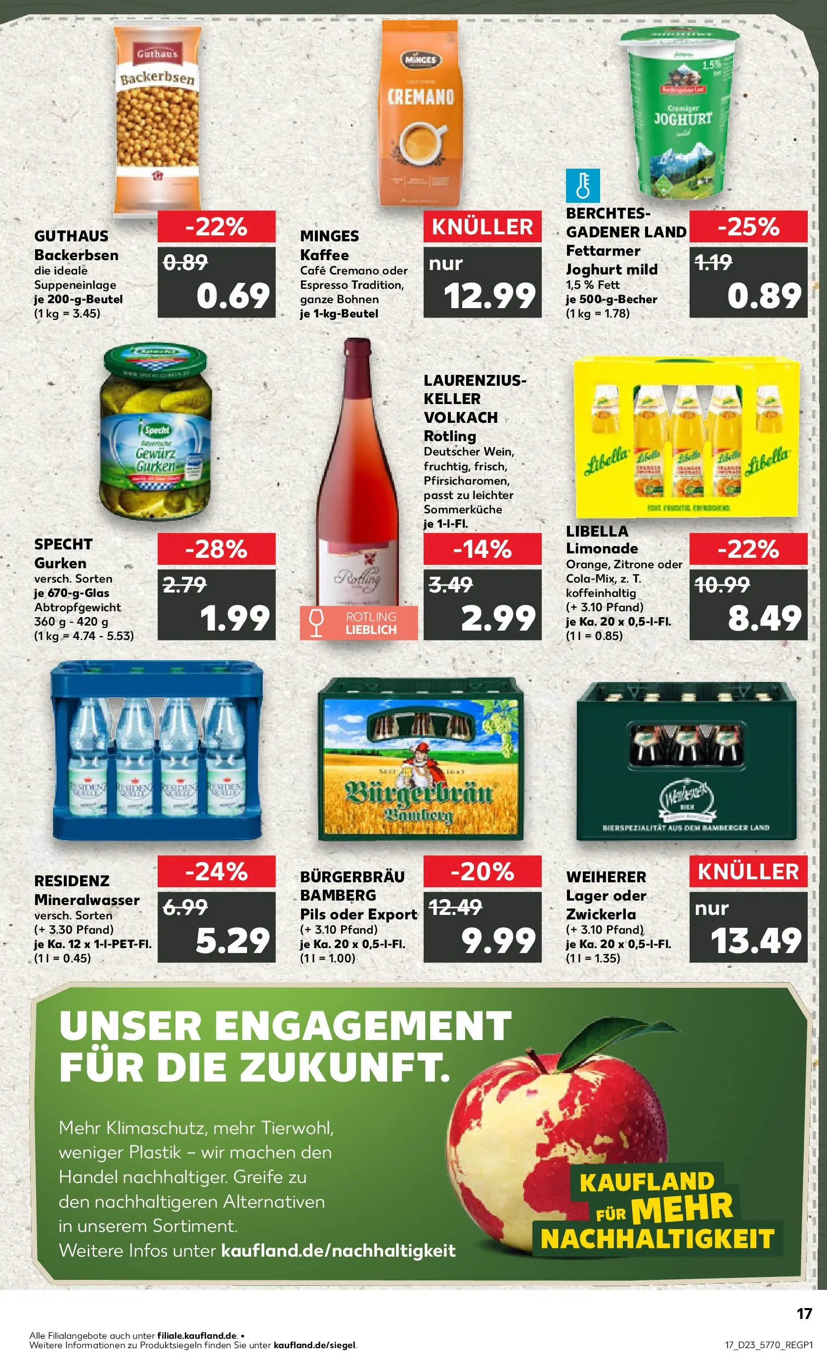 Prospekt Kaufland ab 04.06.2026 » Angebote Online zum Blättern | Seite: 17 | Produkte: Joghurt, Limonade, Zitrone, Gurken
