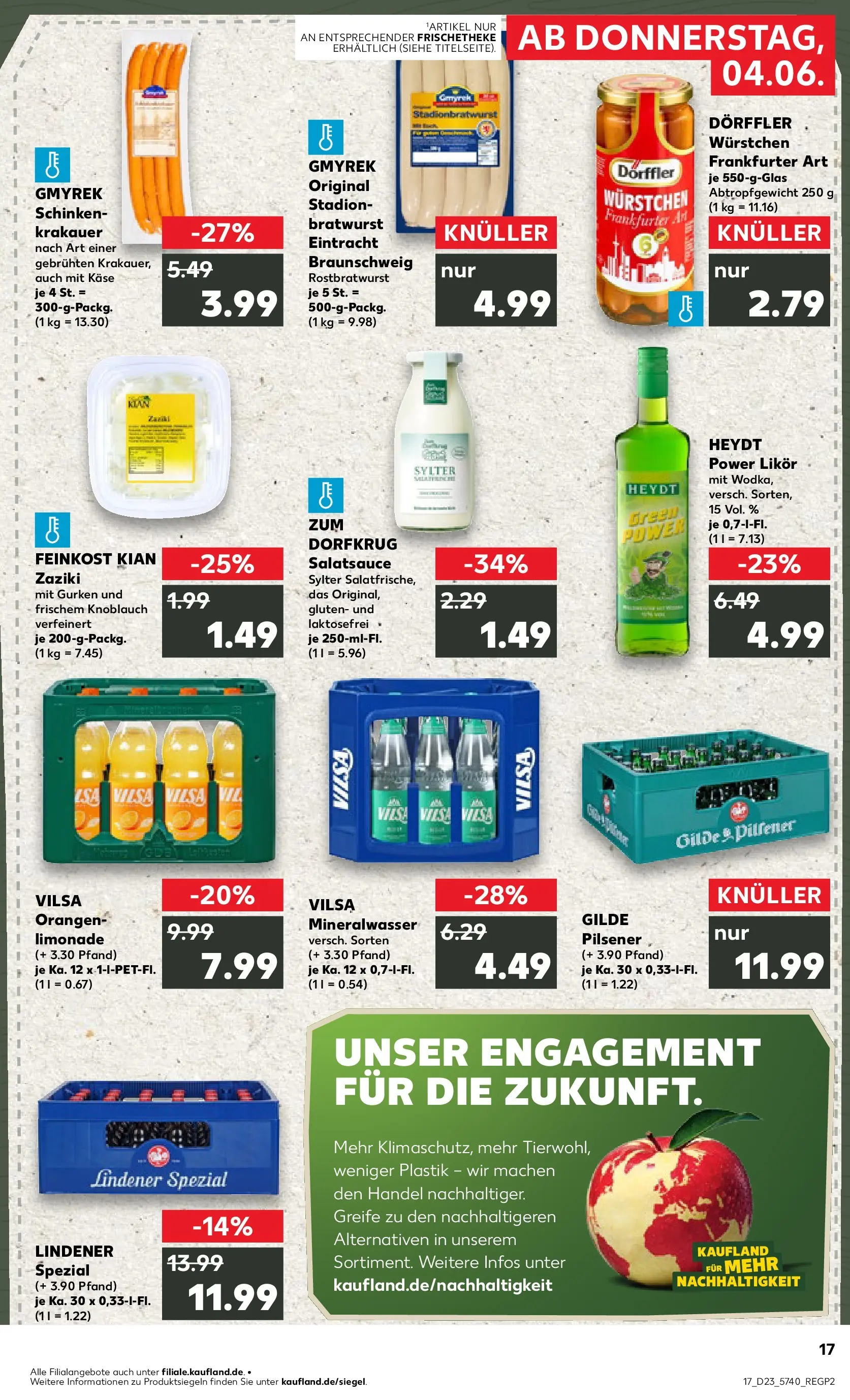 Prospekt Kaufland ab 01.06.2026 » Angebote Online zum Blättern | Seite: 24 | Produkte: Orangen, Knoblauch, Schinken, Gurken
