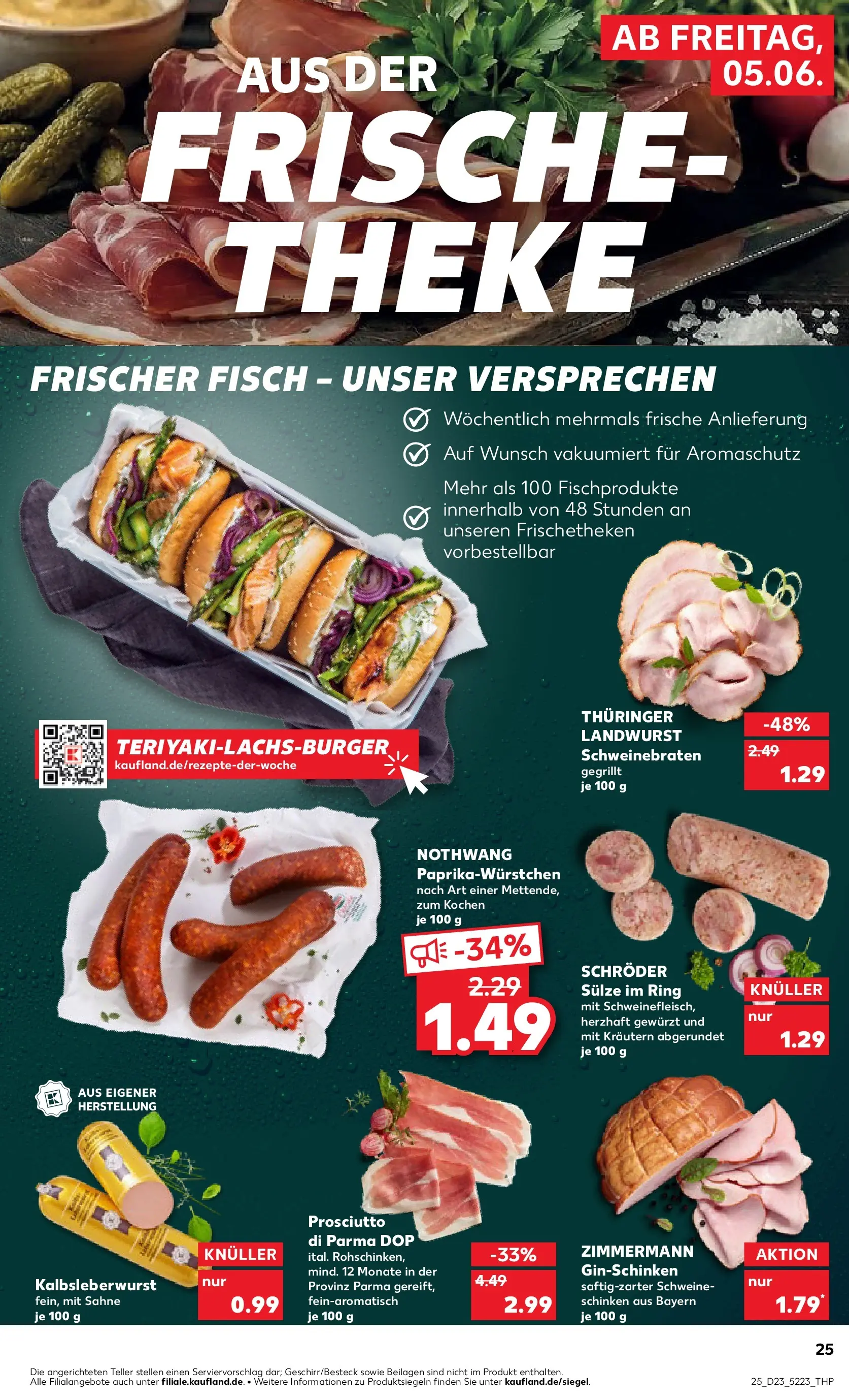 Prospekt Kaufland ab 04.06.2026 » Angebote Online zum Blättern | Seite: 25 | Produkte: Theke, Fisch, Paprika, Sahne