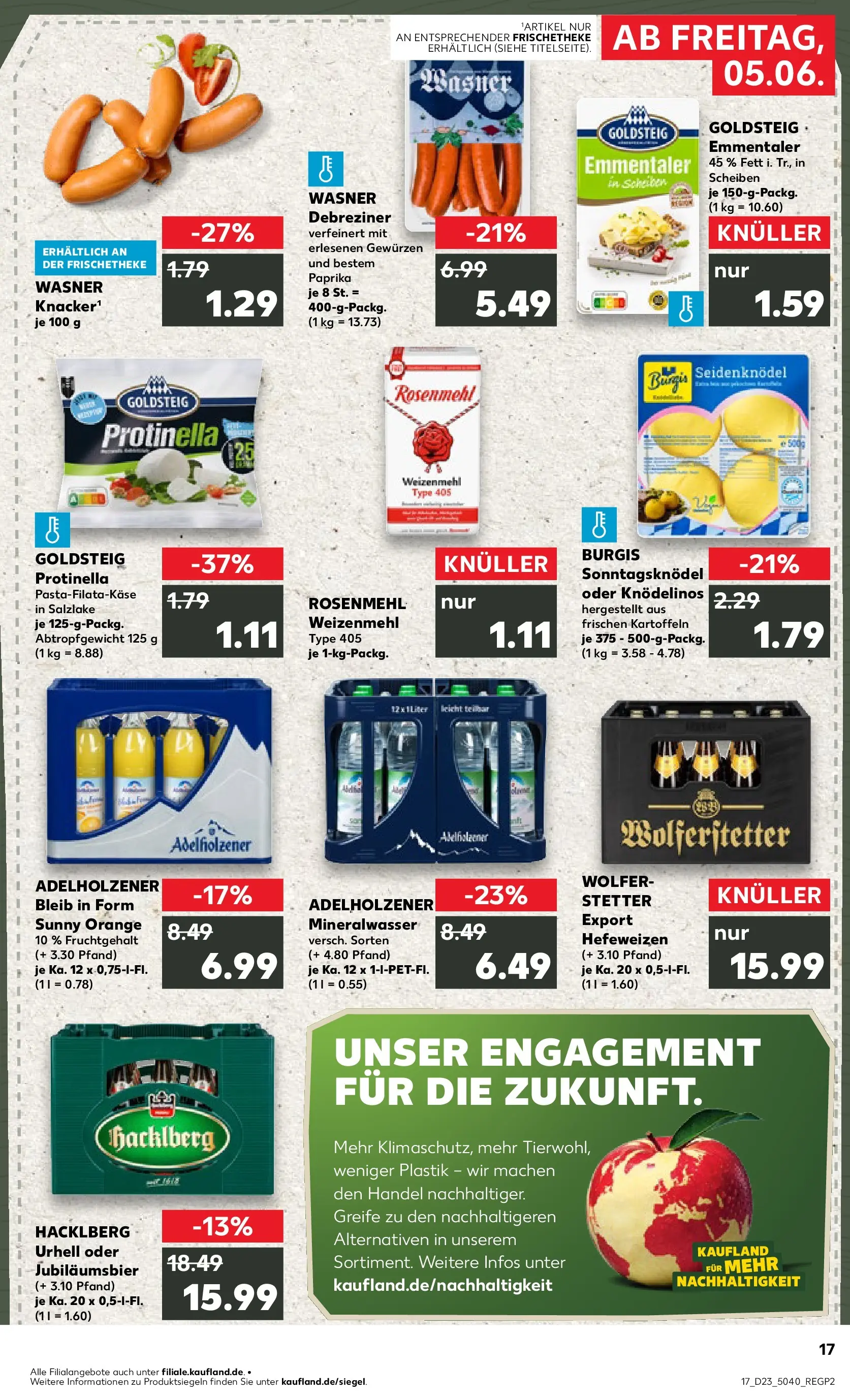Prospekt Kaufland ab 01.06.2026 » Angebote Online zum Blättern | Seite: 24 | Produkte: Adelholzener, Weizenmehl, Mineralwasser, Kartoffeln