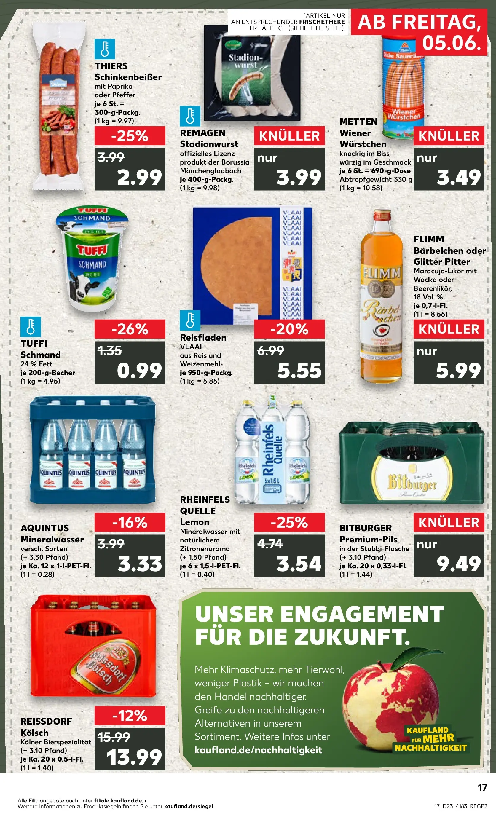 Prospekt Kaufland ab 01.06.2026 » Angebote und Werbung Online | Seite: 24 | Produkte: Wiener wurstchen, Weizenmehl, Wurst, Rheinfels quelle Prospekt Kaufland ab 01.06.2026 » Angebote Online zum Blättern | Seite: 24 | Produkte: Wiener wurstchen, Weizenmehl, Wurst, Rheinfels quelle