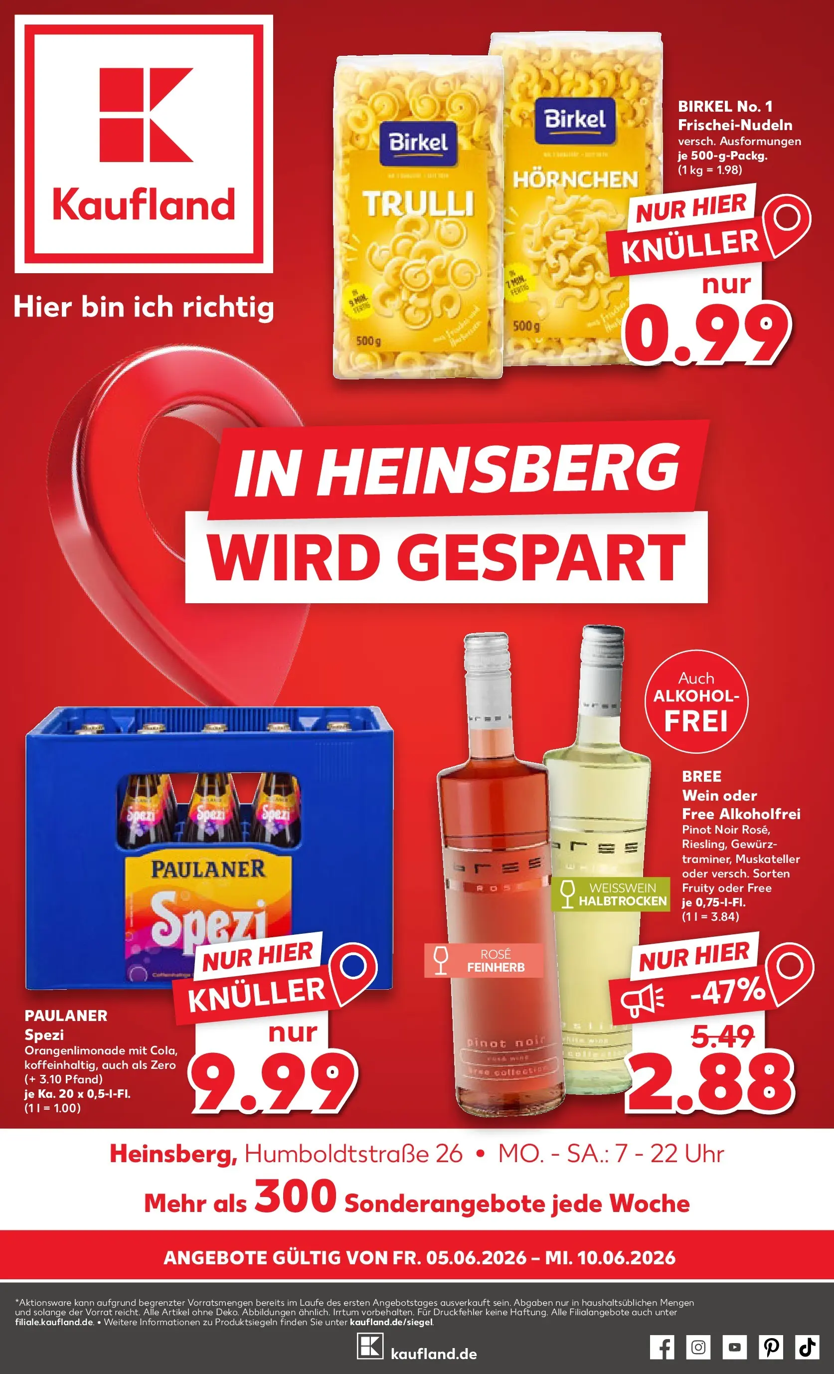 Prospekt Kaufland ab 01.06.2026 » Angebote und Werbung Online | Seite: 8 | Produkte: Cola, Bree, Pasta, Paulaner Prospekt Kaufland ab 01.06.2026 » Angebote Online zum Blättern | Seite: 8 | Produkte: Cola, Bree, Pasta, Paulaner