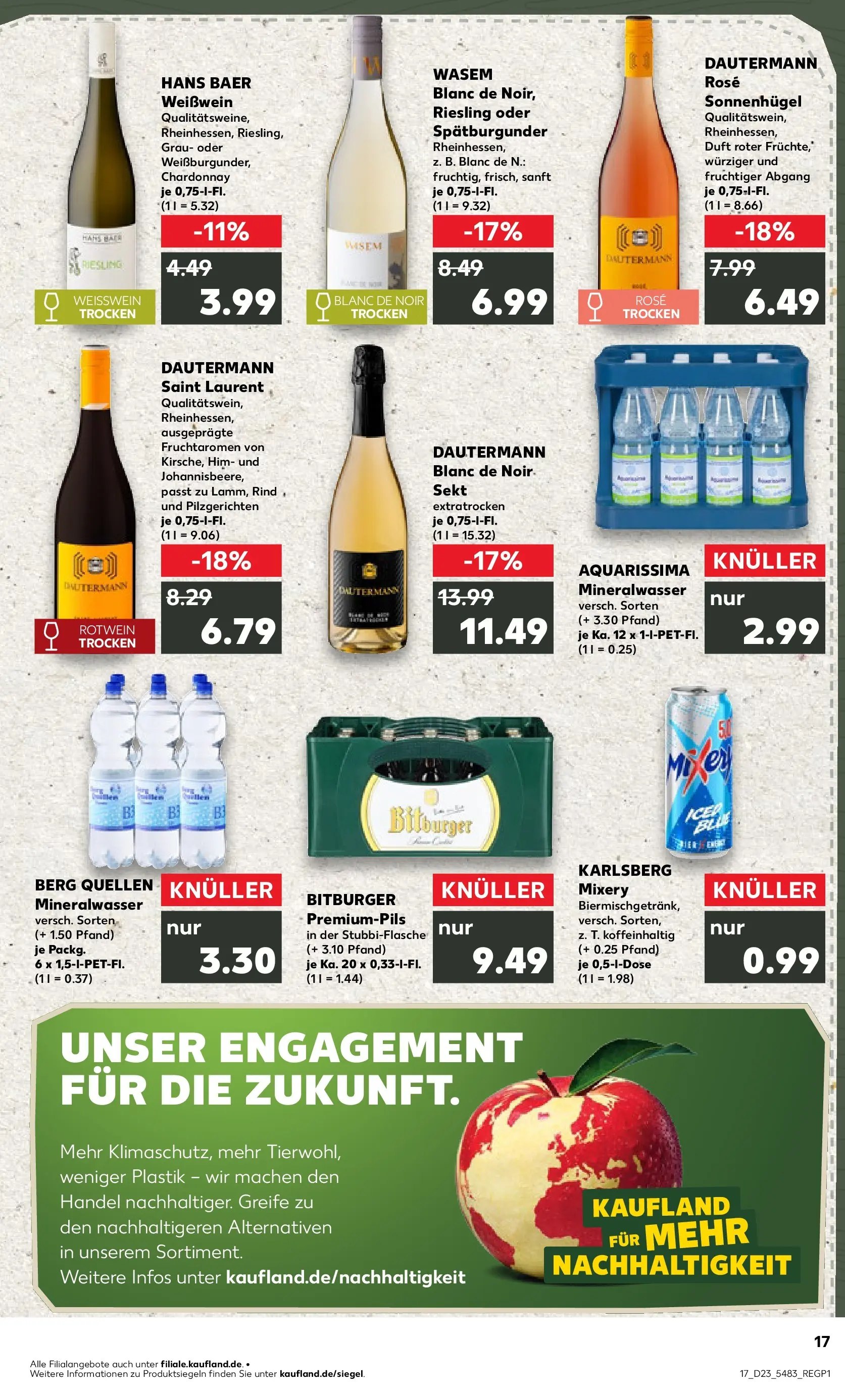 Prospekt Kaufland ab 04.06.2026 » Angebote Online zum Blättern | Seite: 17 | Produkte: Rotwein, Duft, Mineralwasser, Mixery