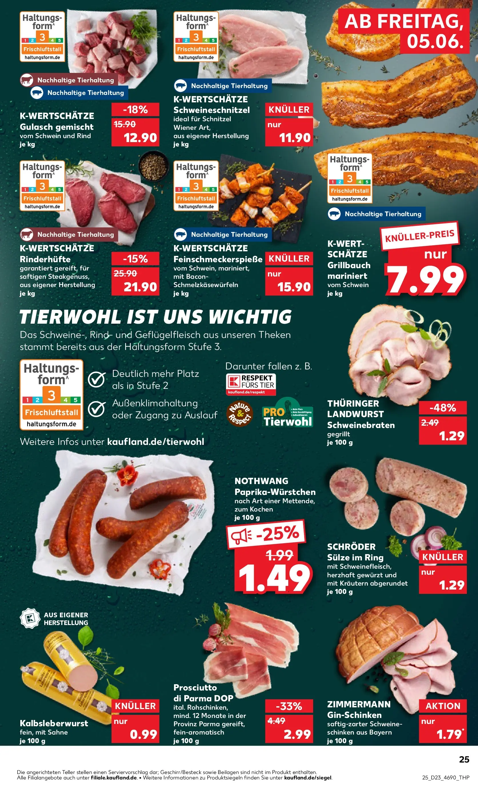 Prospekt Kaufland ab 04.06.2026 » Angebote Online zum Blättern | Seite: 25 | Produkte: Schnitzel, Paprika, Gulasch, Sahne