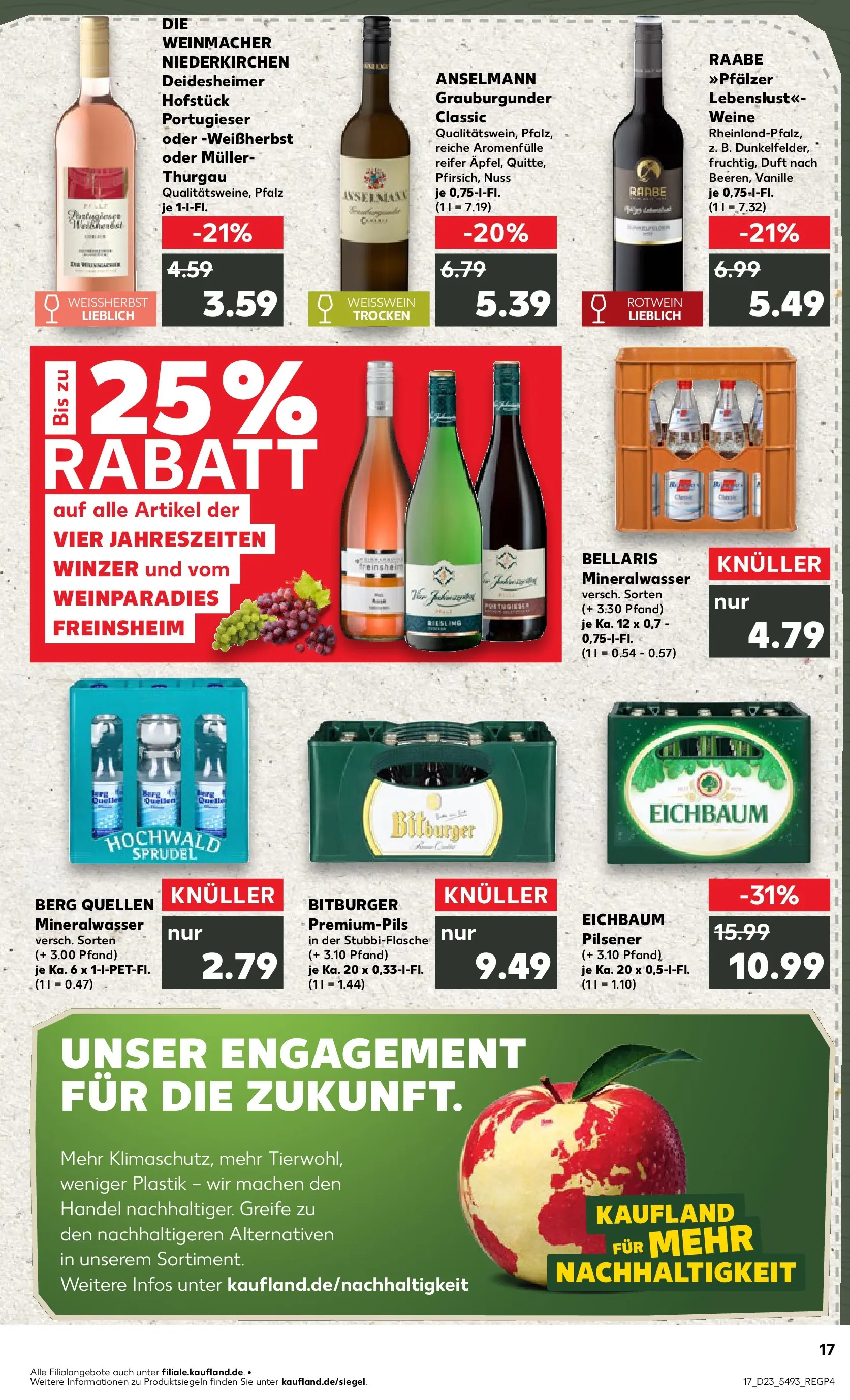 Prospekt Kaufland ab 04.06.2026 » Angebote Online zum Blättern | Seite: 17 | Produkte: Weißwein, Rotwein, Duft, Mineralwasser