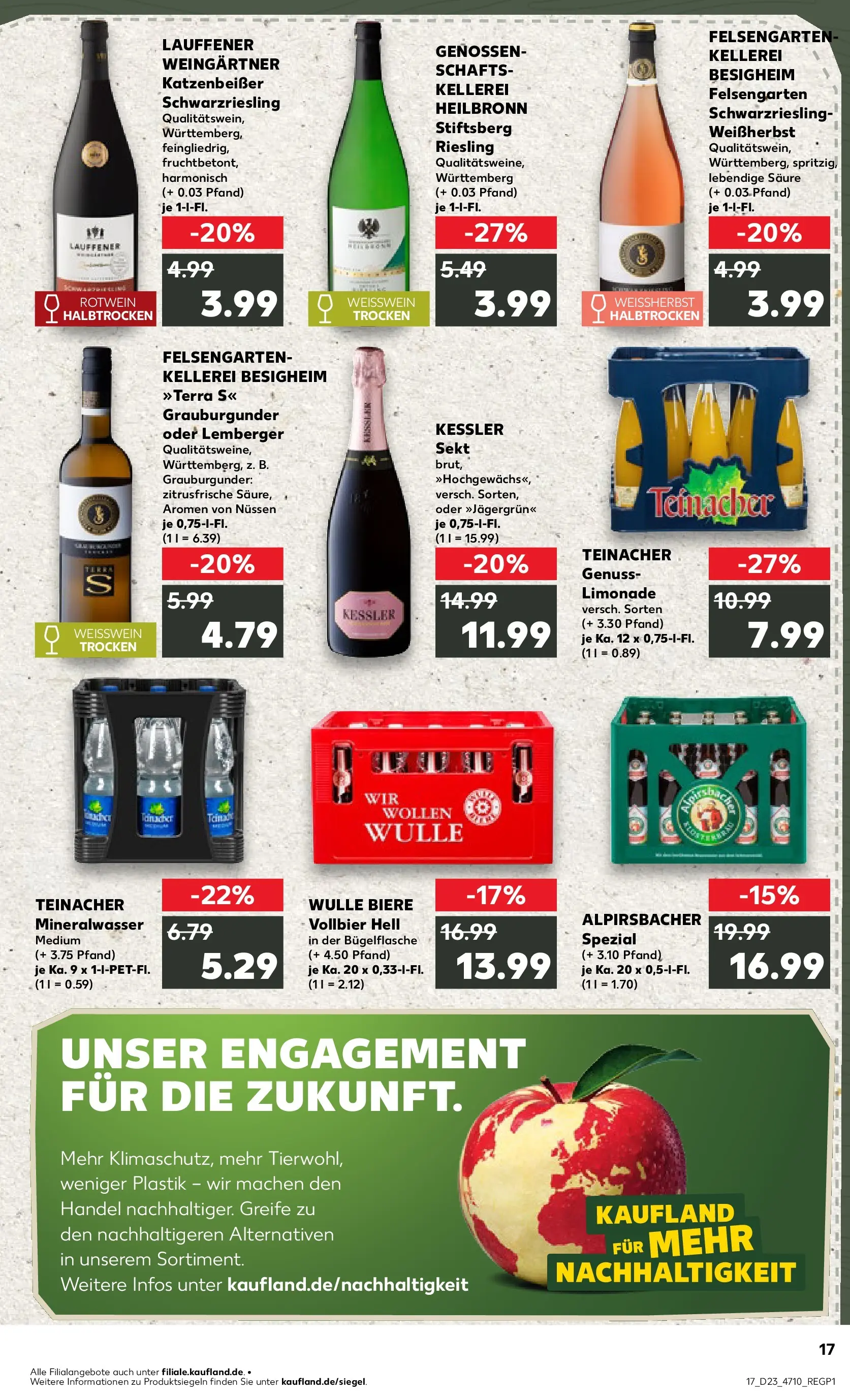 Prospekt Kaufland ab 04.06.2026 » Angebote Online zum Blättern | Seite: 17 | Produkte: Weißwein, Sekt, Limonade, Mineralwasser