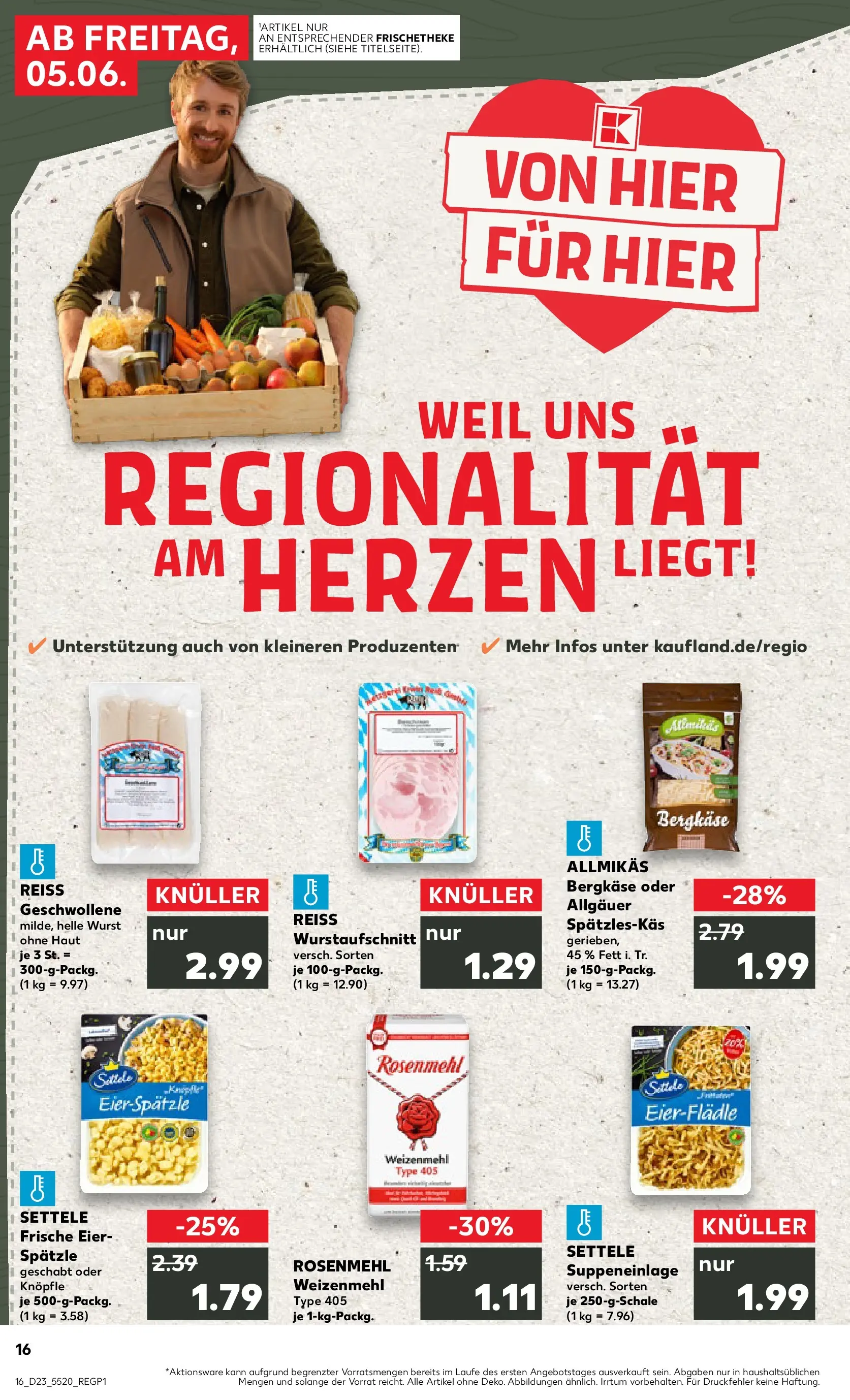 Prospekt Kaufland ab 04.06.2026 » Angebote Online zum Blättern | Seite: 16 | Produkte: Eier, Weizenmehl, Wurst