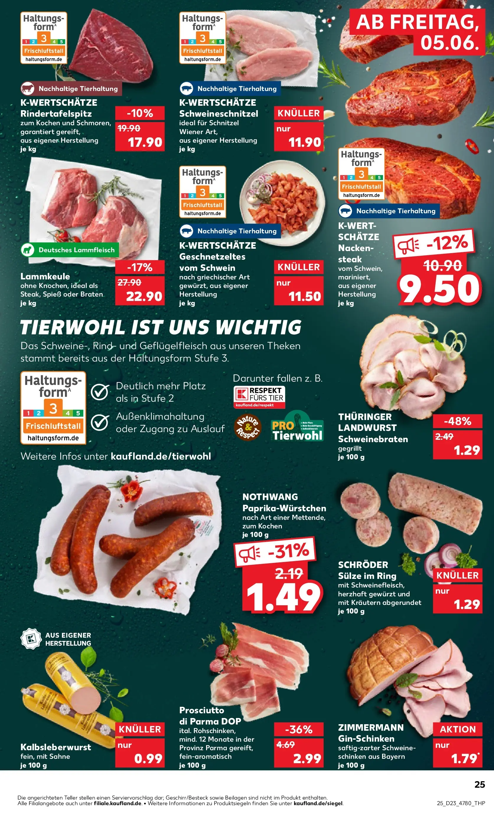 Prospekt Kaufland ab 04.06.2026 » Angebote Online zum Blättern | Seite: 25 | Produkte: Top, Lammkeule, Schnitzel, Steak