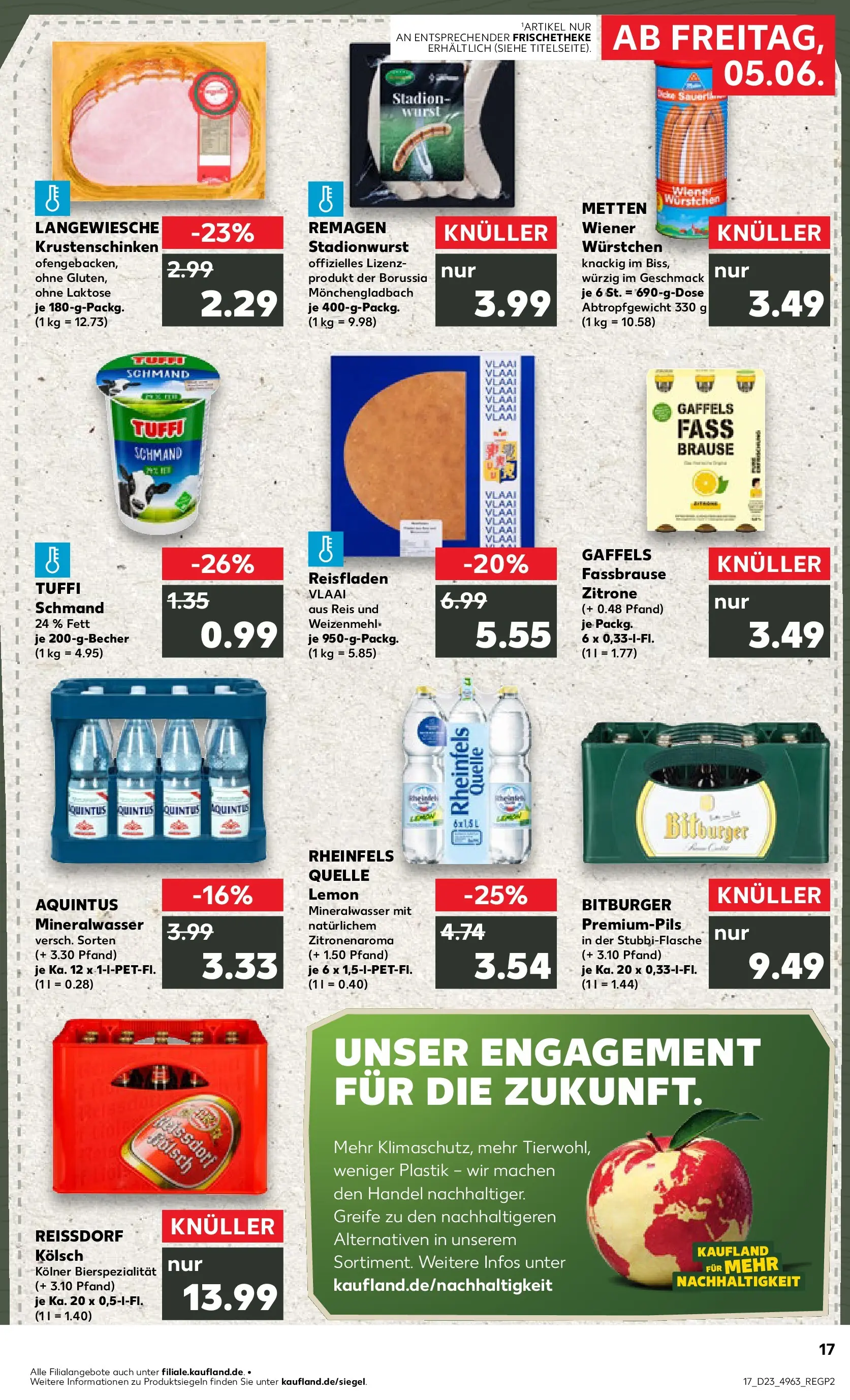 Prospekt Kaufland ab 04.06.2026 » Angebote Online zum Blättern | Seite: 17 | Produkte: Bitburger, Zitrone, Fassbrause, Rheinfels quelle