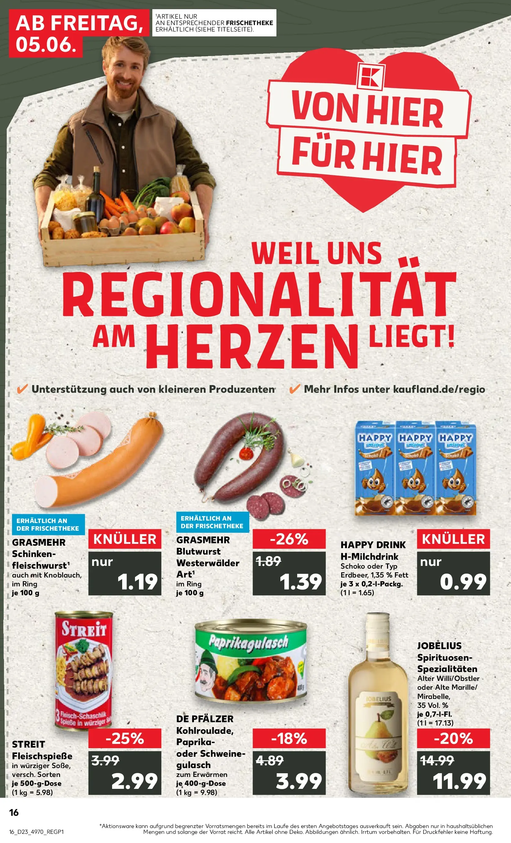 Prospekt Kaufland ab 04.06.2026 » Angebote Online zum Blättern | Seite: 16 | Produkte: Paprika, Gulasch, Schinken