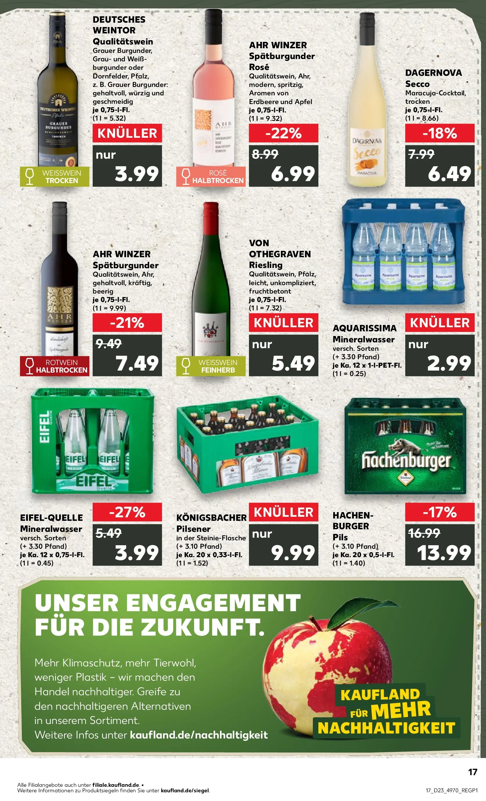 Prospekt Kaufland ab 04.06.2026 » Angebote Online zum Blättern | Seite: 17 | Produkte: Rotwein, Burger, Äpfel, Mineralwasser