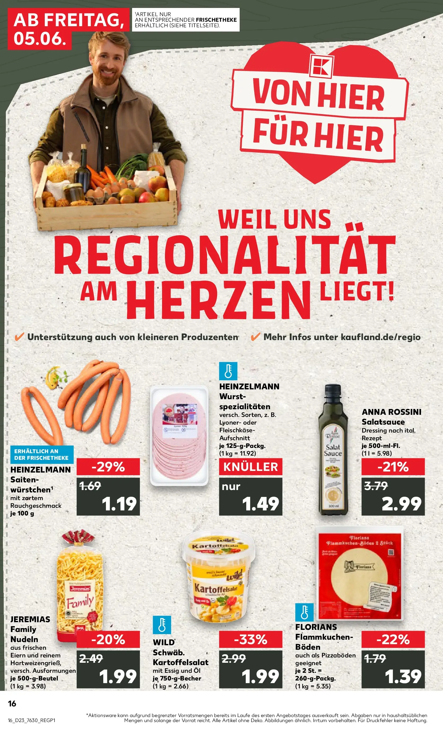 Prospekt Kaufland ab 04.06.2026 » Angebote Online zum Blättern | Seite: 16 | Produkte: Essig, Wurst, Pasta, Salat