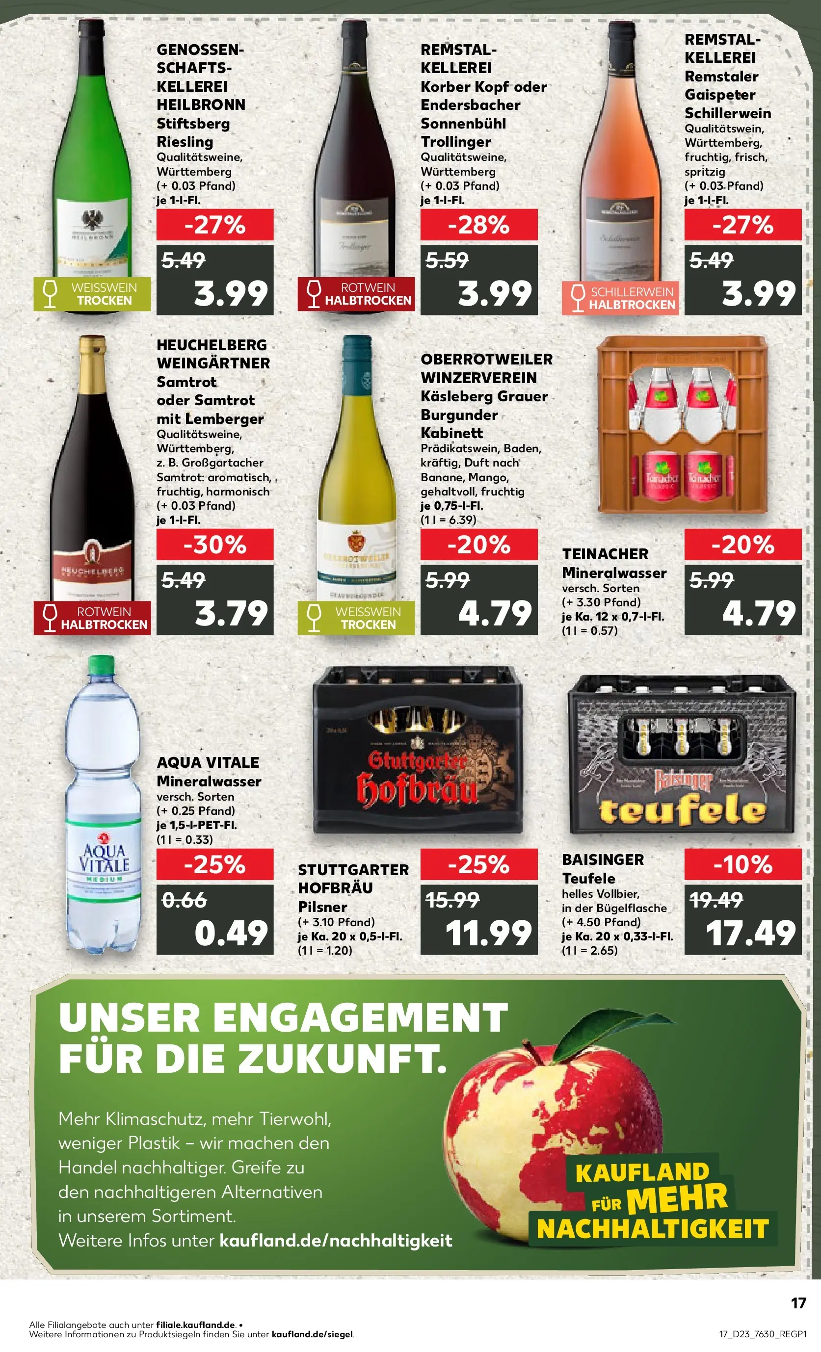 Prospekt Kaufland ab 04.06.2026 » Angebote Online zum Blättern | Seite: 17 | Produkte: Weißwein, Rotwein, Duft, Mineralwasser