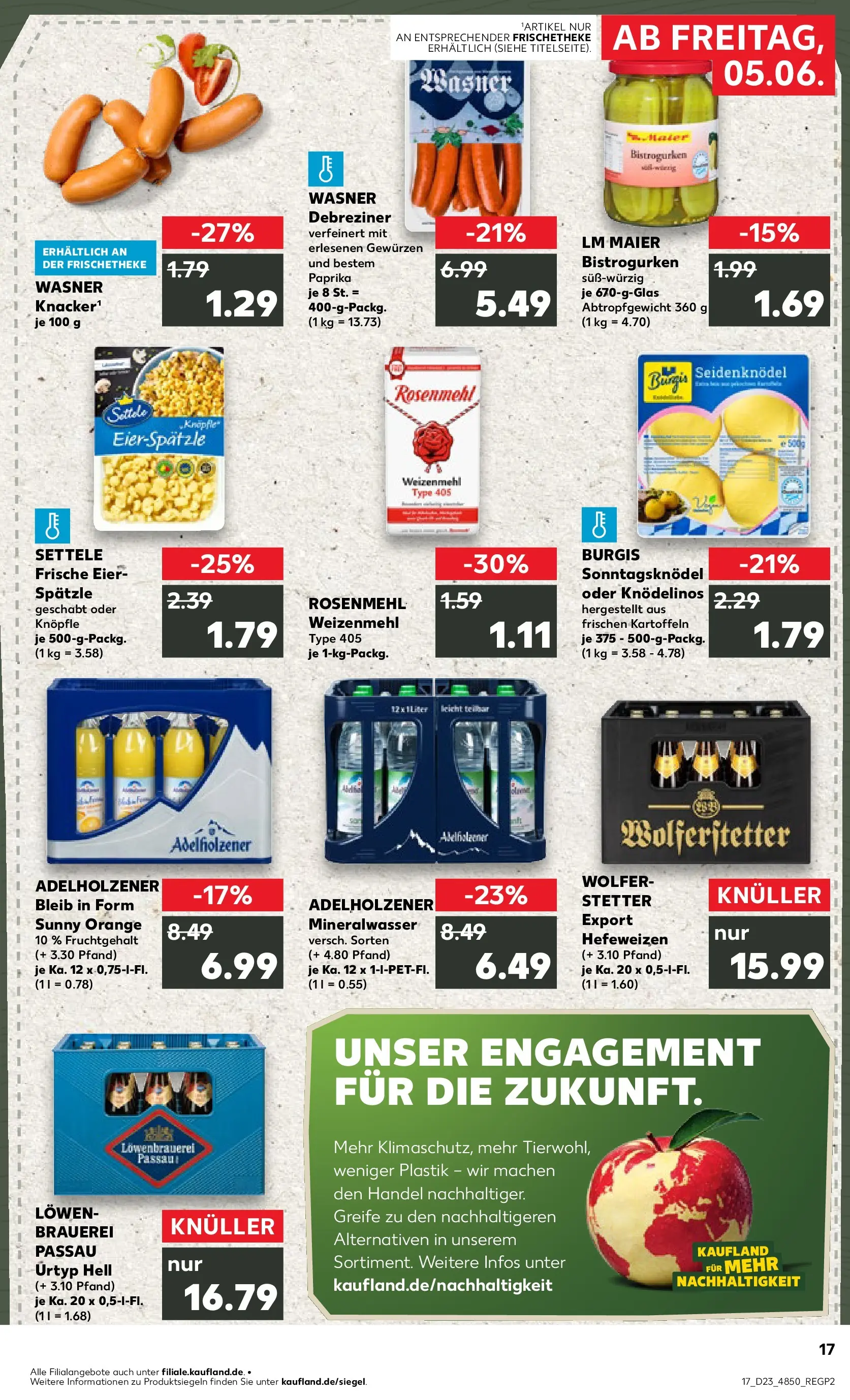 Prospekt Kaufland ab 01.06.2026 » Angebote Online zum Blättern | Seite: 24 | Produkte: Adelholzener, Weizenmehl, Mineralwasser, Kartoffeln