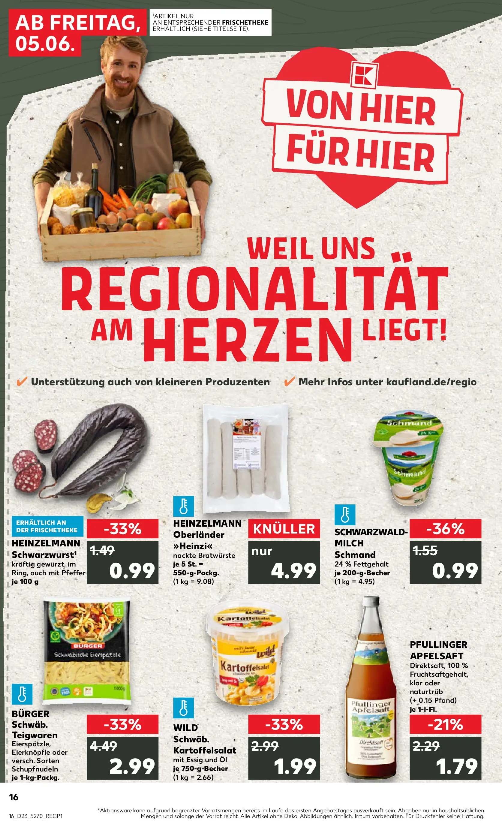 Prospekt Kaufland ab 04.06.2026 » Angebote Online zum Blättern | Seite: 16 | Produkte: Milch, Bratwurst, Apfelsaft, Pfeffer