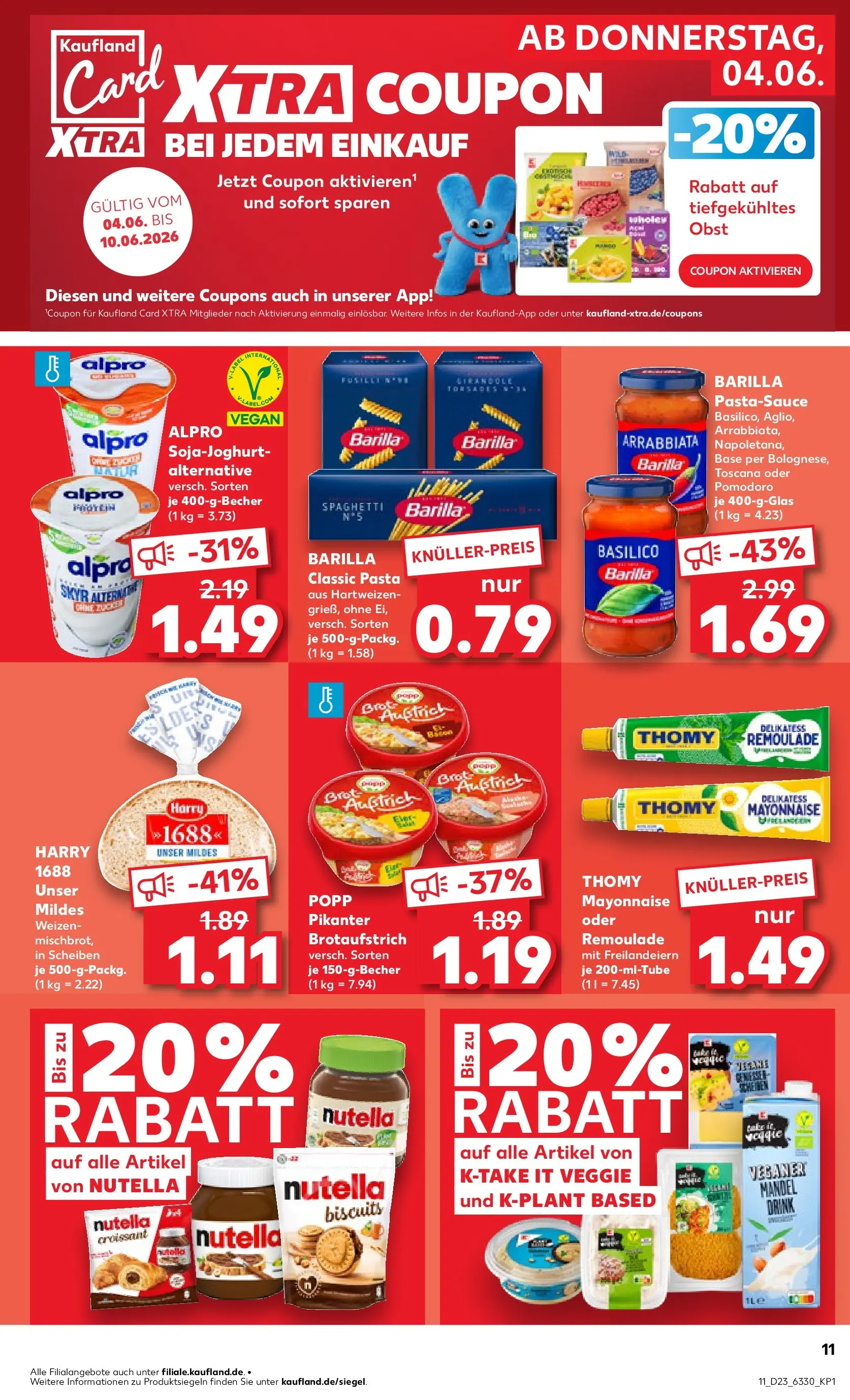Prospekt Kaufland ab 01.06.2026 » Angebote Online zum Blättern | Seite: 18 | Produkte: Barilla, Croissant, Alpro, Pasta