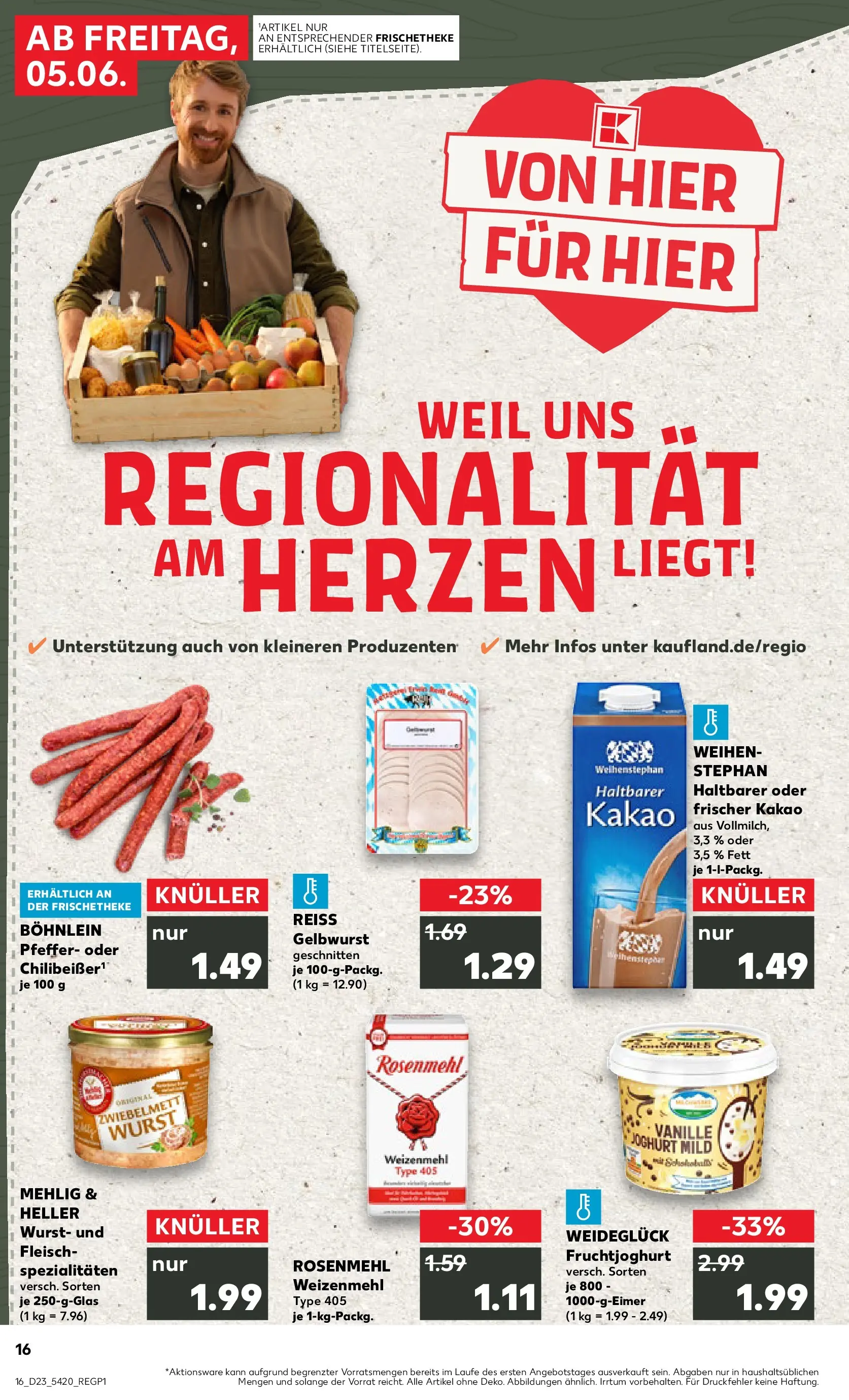 Prospekt Kaufland ab 01.06.2026 » Angebote und Werbung Online | Seite: 23 | Produkte: Joghurt, Fruchtjoghurt, Pfeffer, Wurst Prospekt Kaufland ab 01.06.2026 » Angebote Online zum Blättern | Seite: 23 | Produkte: Joghurt, Fruchtjoghurt, Pfeffer, Wurst