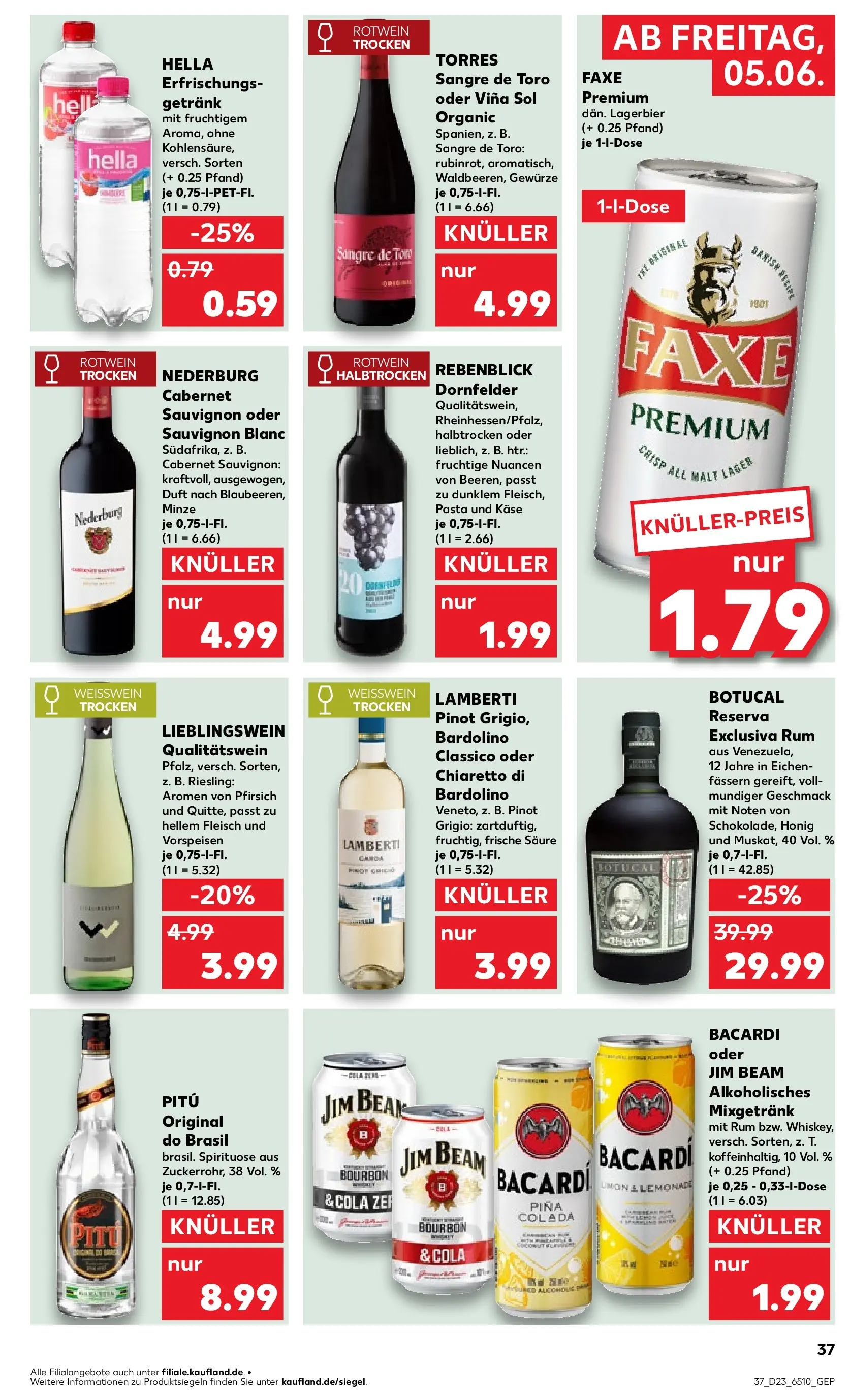 Prospekt Kaufland ab 04.06.2026 » Angebote Online zum Blättern | Seite: 45 | Produkte: Jim beam, Rotwein, Duft, Hella