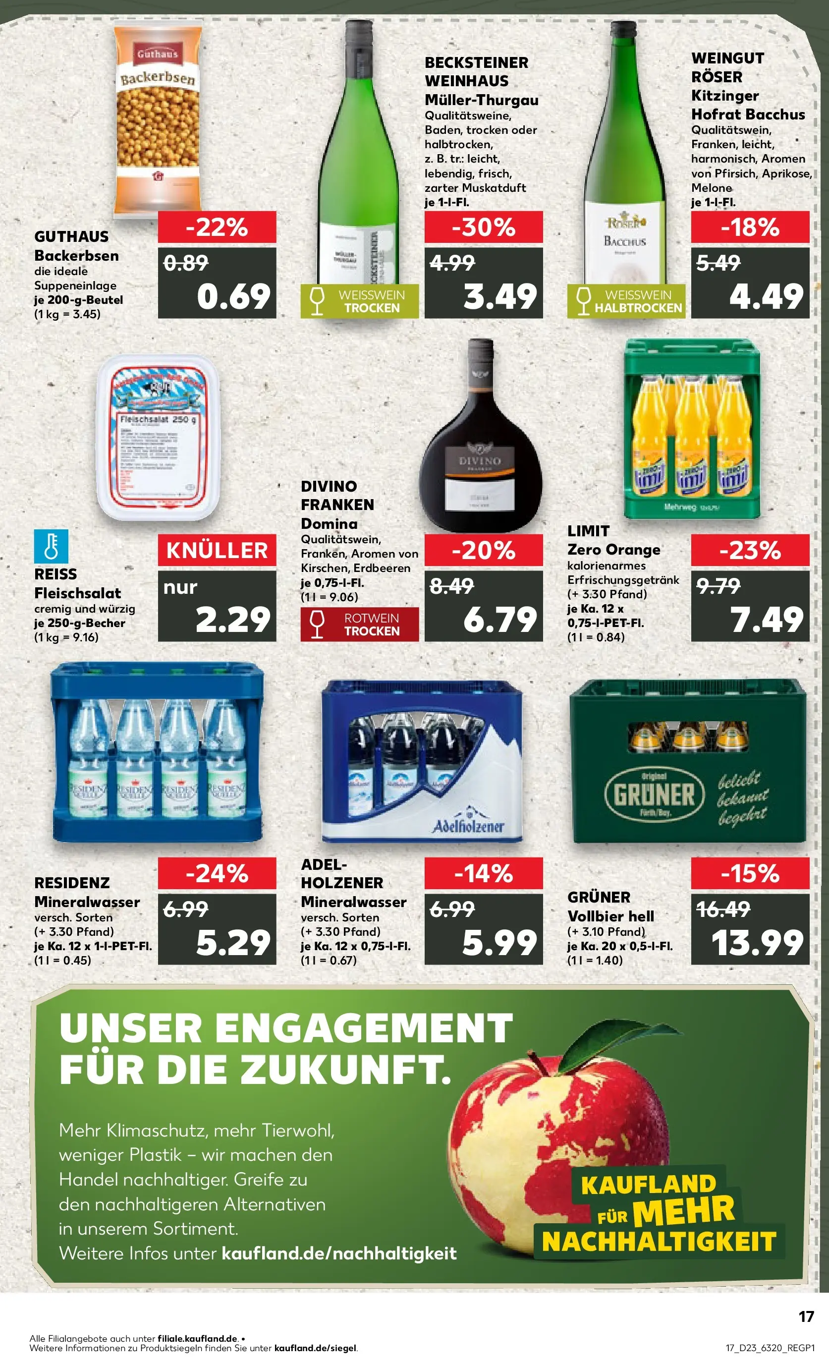 Prospekt Kaufland ab 04.06.2026 » Angebote Online zum Blättern | Seite: 17 | Produkte: Rotwein, Mineralwasser, Melone, Erdbeeren