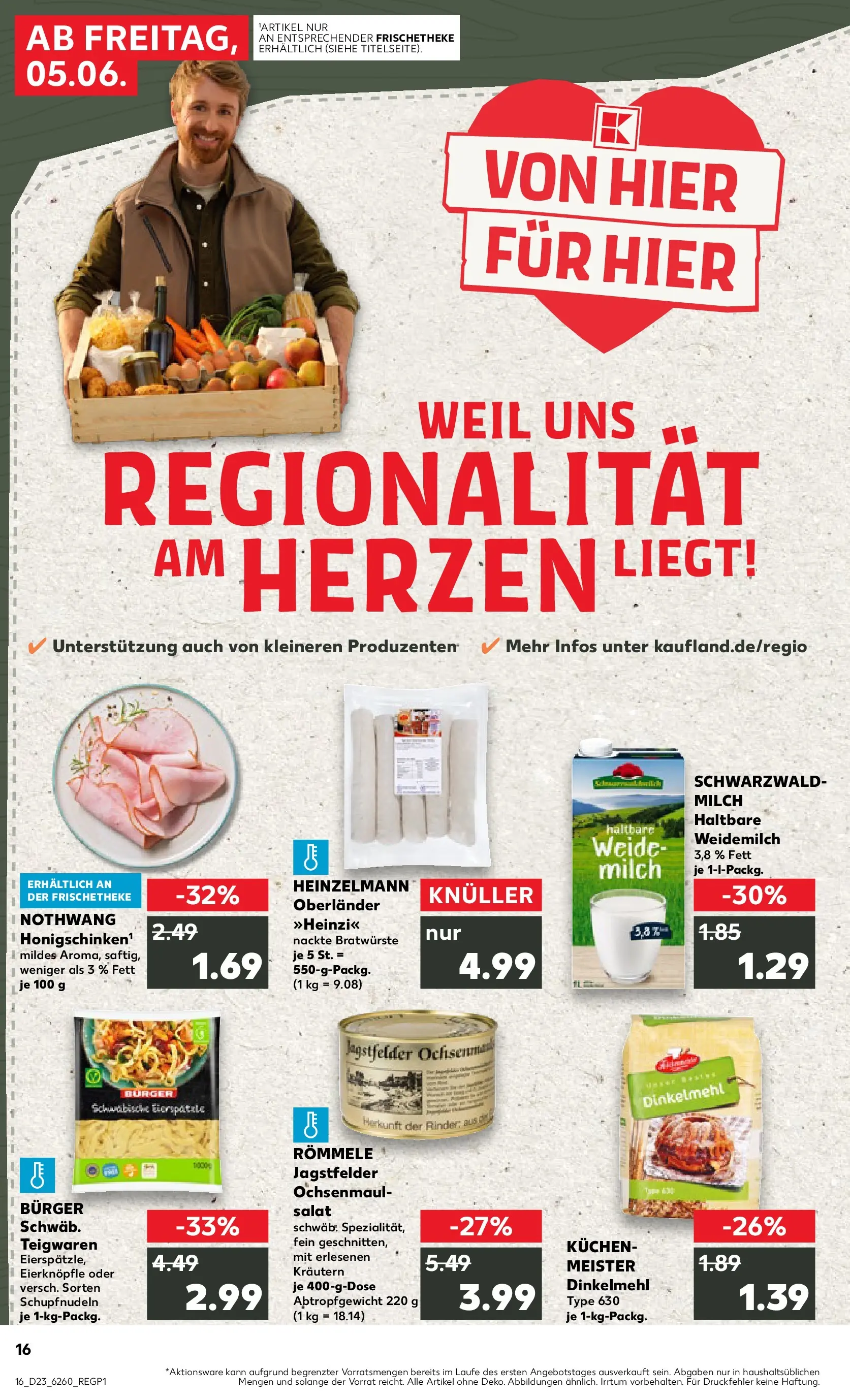 Prospekt Kaufland ab 31.05.2026 » Angebote Online zum Blättern | Seite: 23 | Produkte: Milch, Bratwurst, Pasta, Kuchen