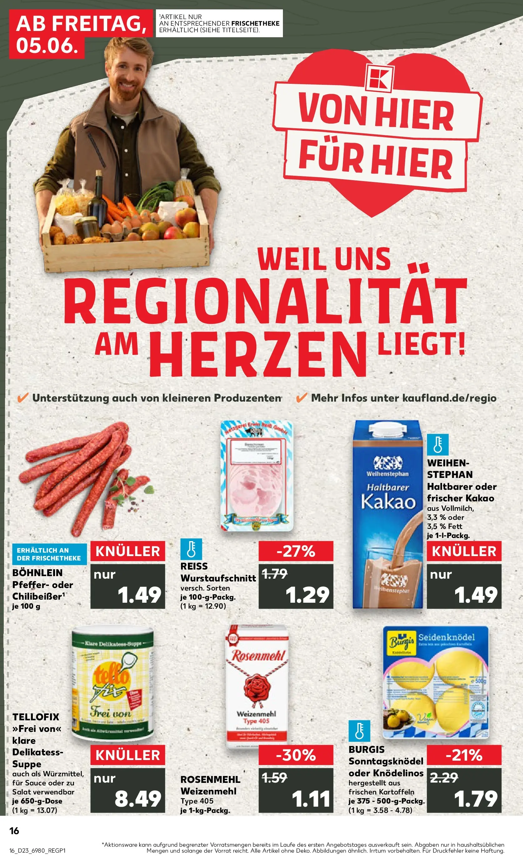 Prospekt Kaufland ab 01.06.2026 » Angebote und Werbung Online | Seite: 23 | Produkte: Weizenmehl, Kartoffeln, Pfeffer, Salat Prospekt Kaufland ab 01.06.2026 » Angebote Online zum Blättern | Seite: 23 | Produkte: Weizenmehl, Kartoffeln, Pfeffer, Salat