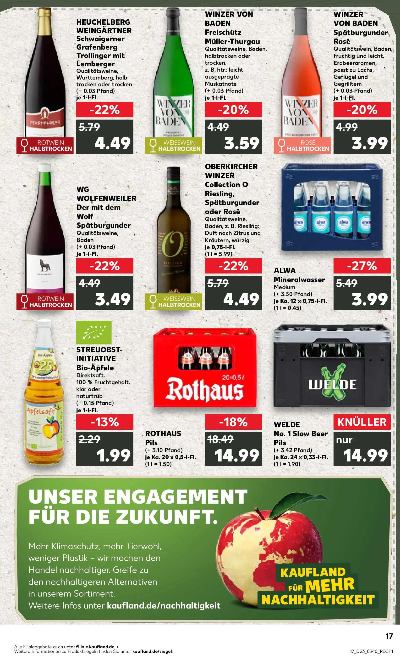 Prospekt Kaufland ab 04.06.2026 » Angebote Online zum Blättern | Seite: 17 | Produkte: Rotwein, Duft, Apfelsaft, Mineralwasser