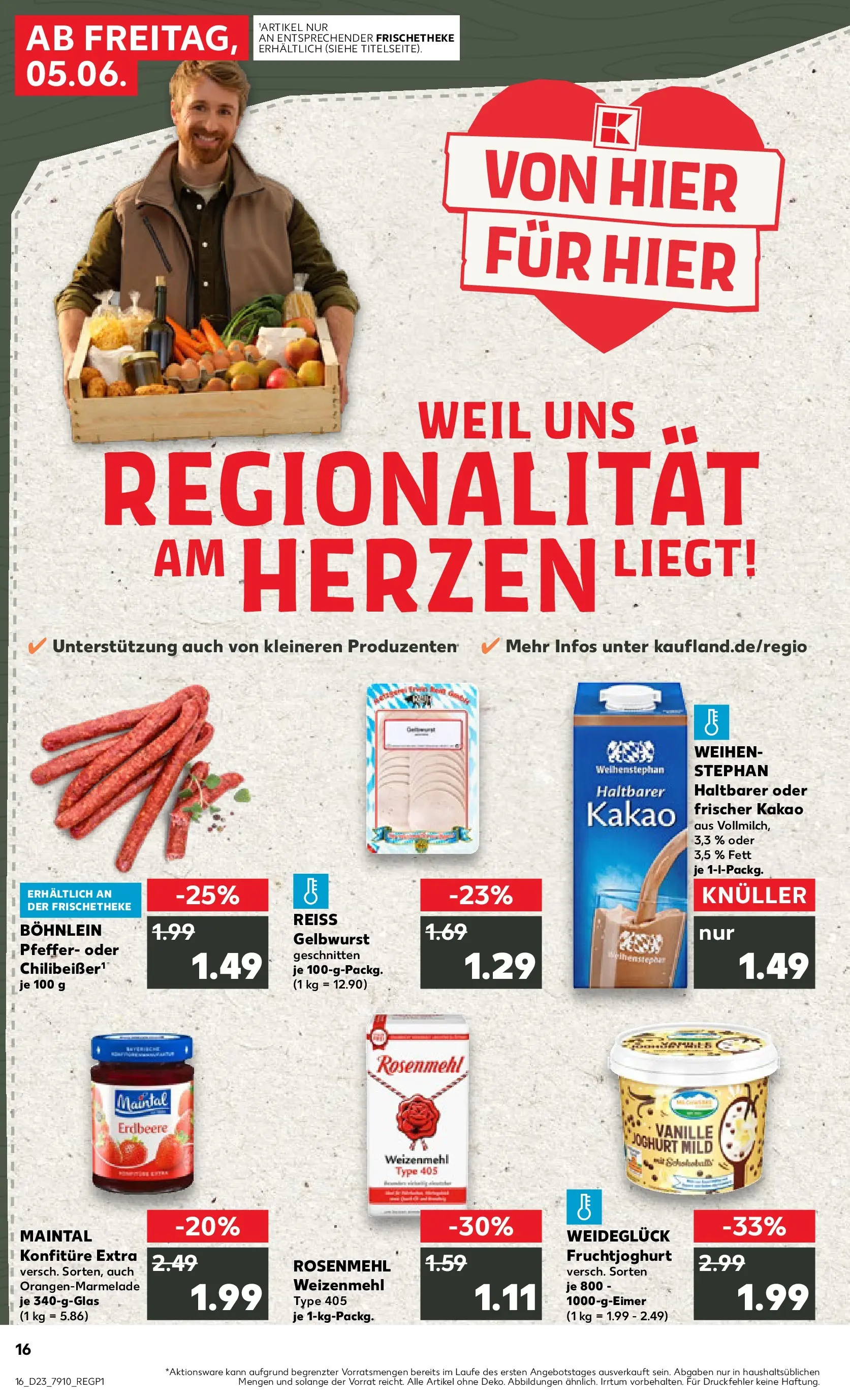 Prospekt Kaufland ab 04.06.2026 » Angebote Online zum Blättern | Seite: 16 | Produkte: Joghurt, Weizenmehl, Fruchtjoghurt, Chili