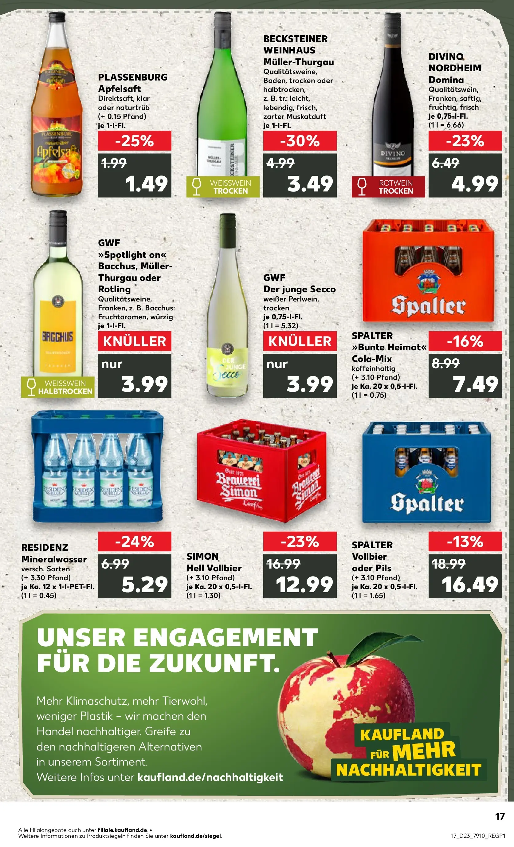 Prospekt Kaufland ab 04.06.2026 » Angebote Online zum Blättern | Seite: 17 | Produkte: Pils, Apfelsaft, Mineralwasser, Apple
