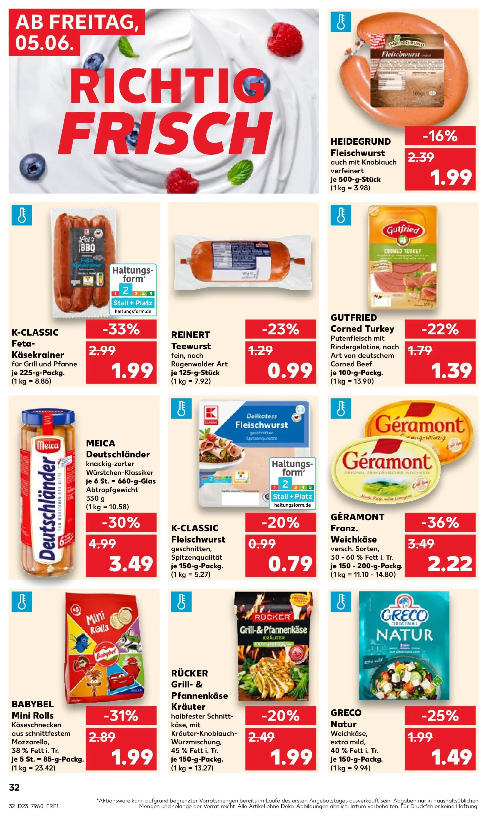 Prospekt Kaufland ab 01.06.2026 » Angebote und Werbung Online | Seite: 39 | Produkte: Geramont, Feta, Käsekrainer, Knoblauch Prospekt Kaufland ab 01.06.2026 » Angebote Online zum Blättern | Seite: 39 | Produkte: Geramont, Feta, Käsekrainer, Knoblauch