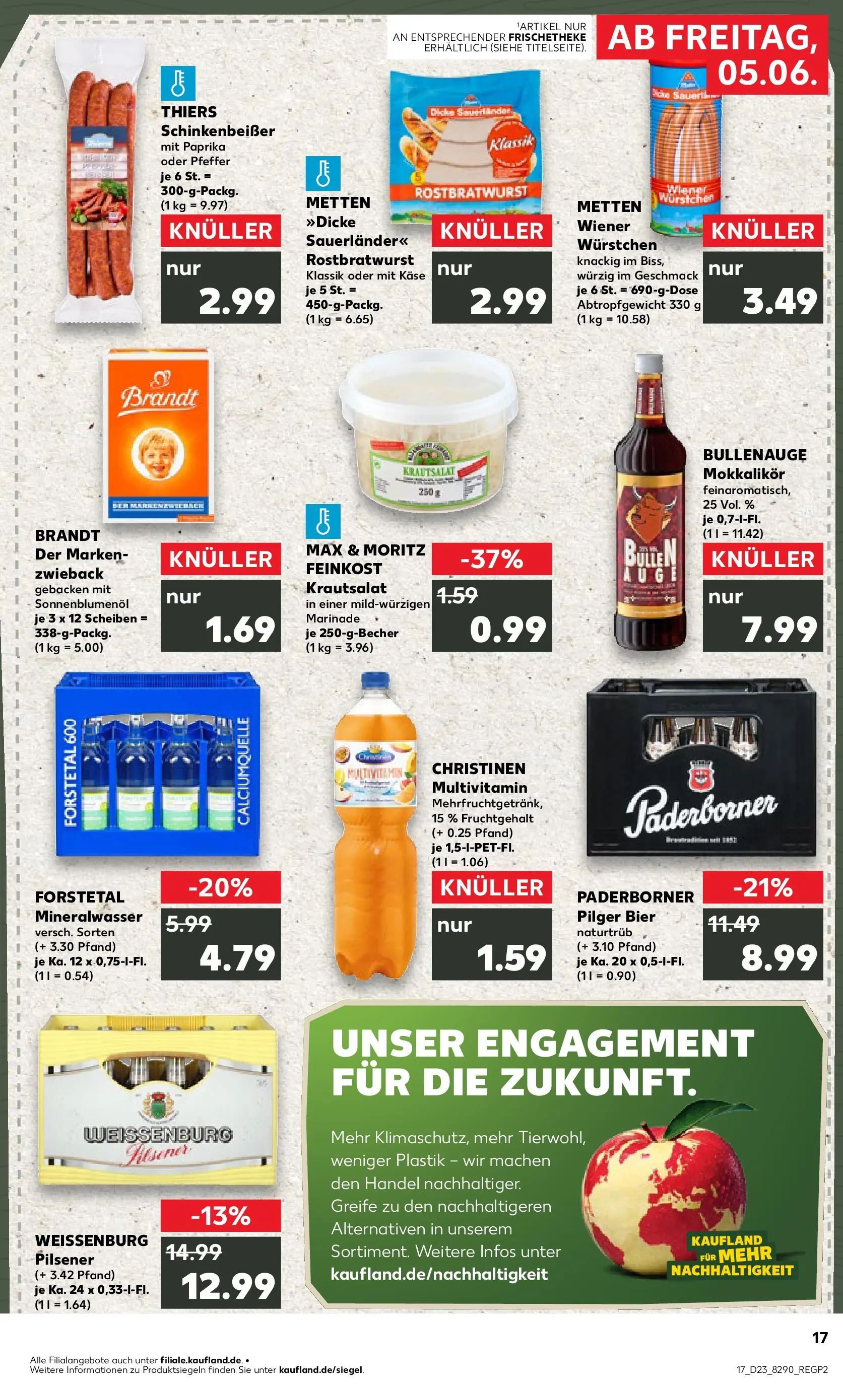 Prospekt Kaufland ab 04.06.2026 » Angebote Online zum Blättern | Seite: 17 | Produkte: Käse, Sonnenblumenol, Mineralwasser, Paprika