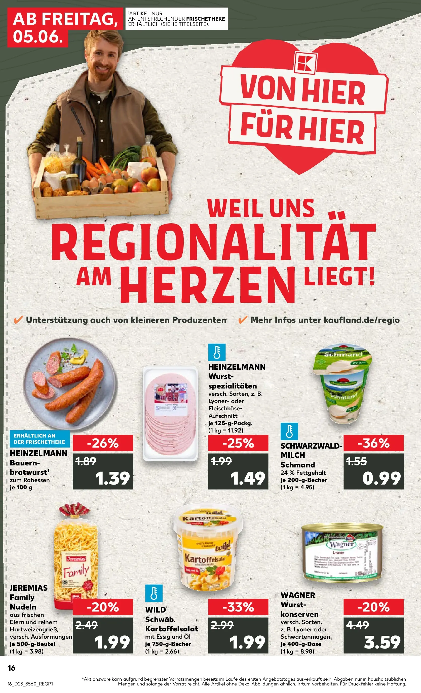 Prospekt Kaufland ab 04.06.2026 » Angebote Online zum Blättern | Seite: 16 | Produkte: Milch, Essig, Wurst, Pasta