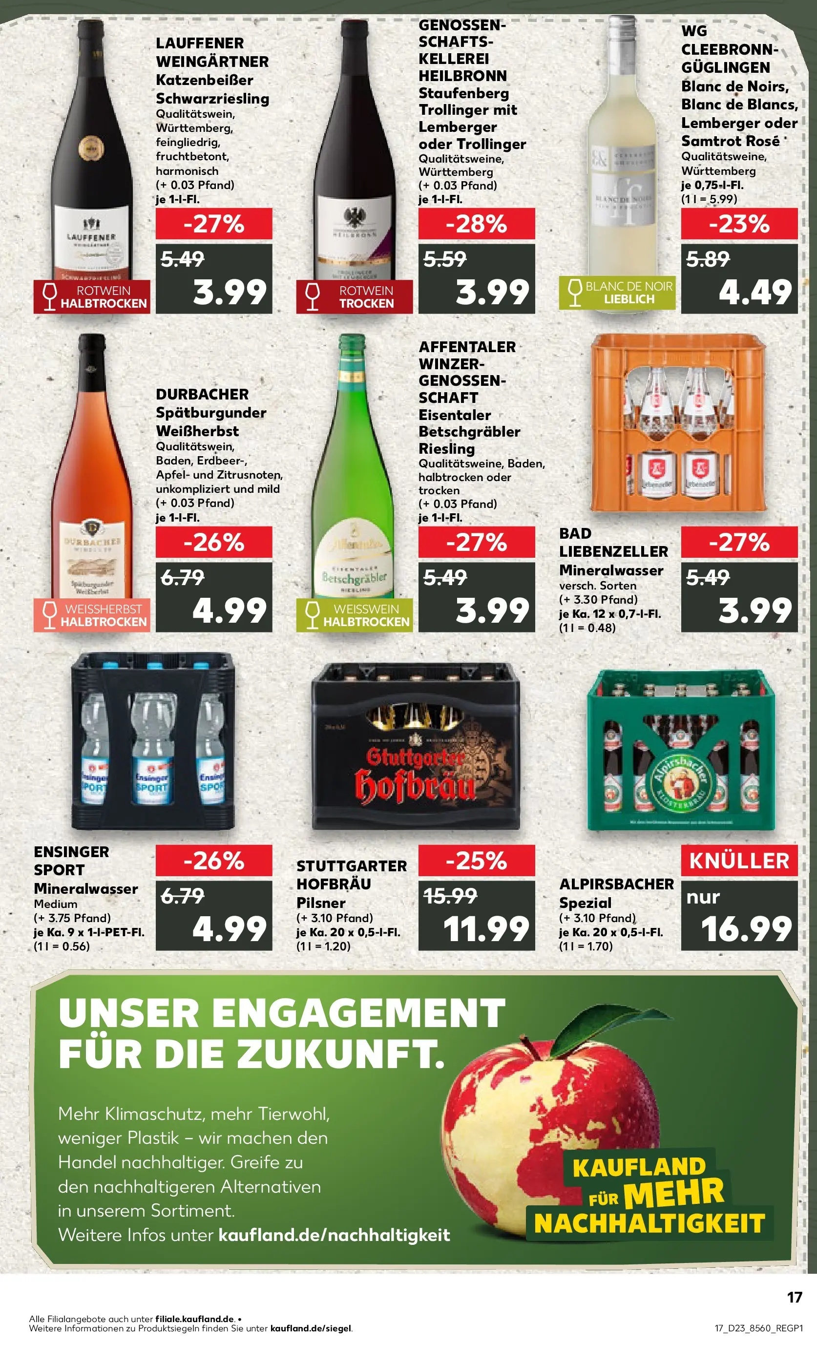 Prospekt Kaufland ab 04.06.2026 » Angebote Online zum Blättern | Seite: 17 | Produkte: Weißwein, Rotwein, Bad, Mineralwasser