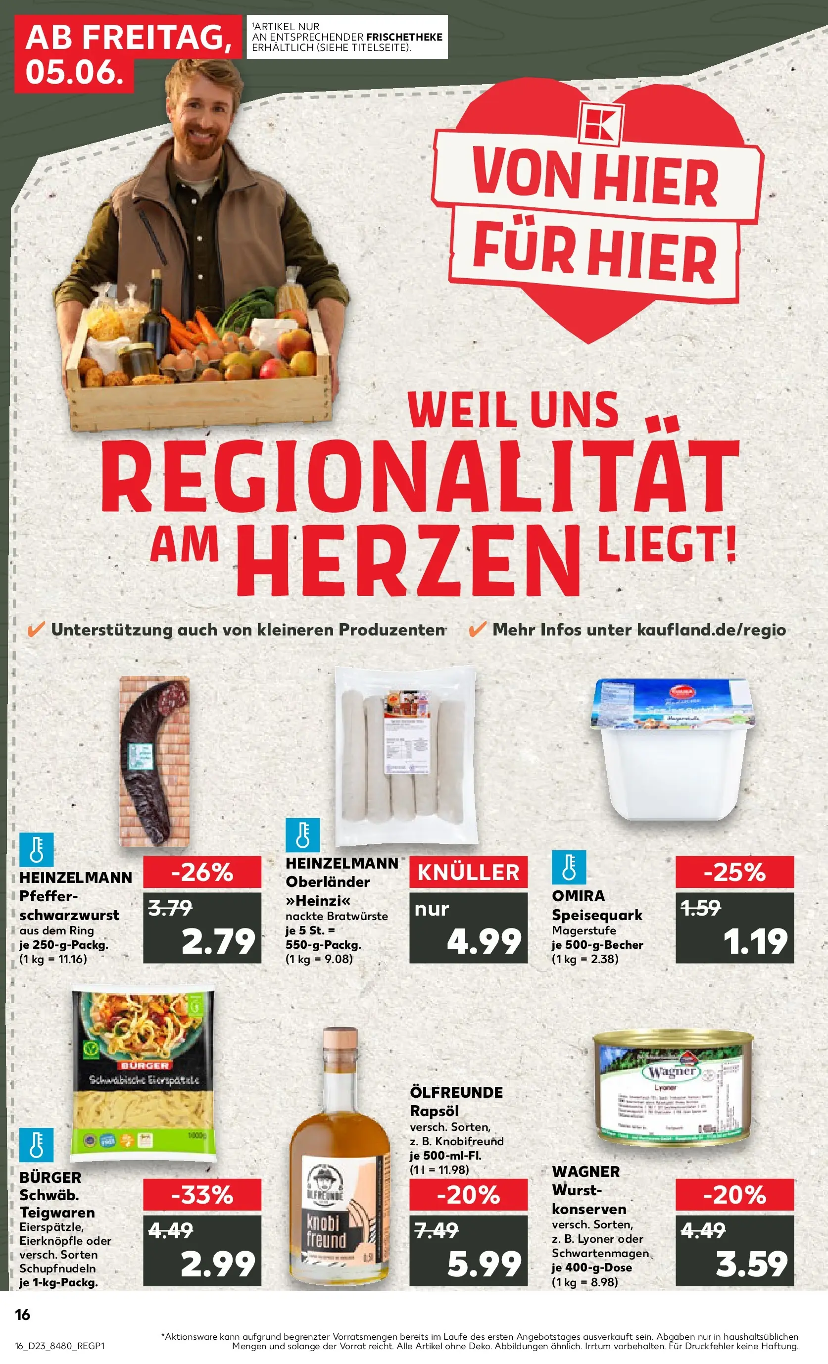 Prospekt Kaufland ab 04.06.2026 » Angebote Online zum Blättern | Seite: 16 | Produkte: Quark, Bratwurst, Pfeffer, Speisequark