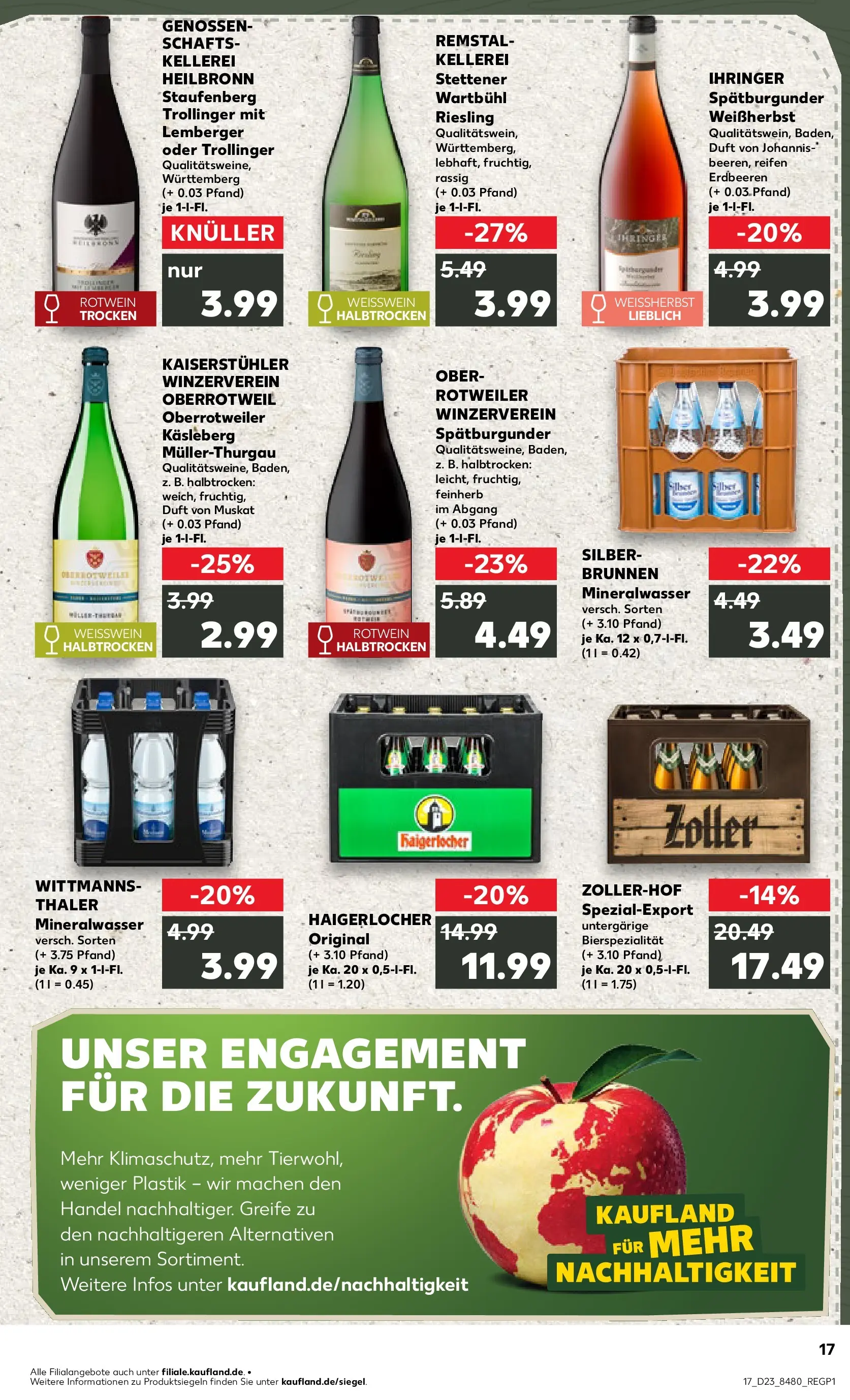Prospekt Kaufland ab 04.06.2026 » Angebote Online zum Blättern | Seite: 17 | Produkte: Weißwein, Rotwein, Duft, Mineralwasser