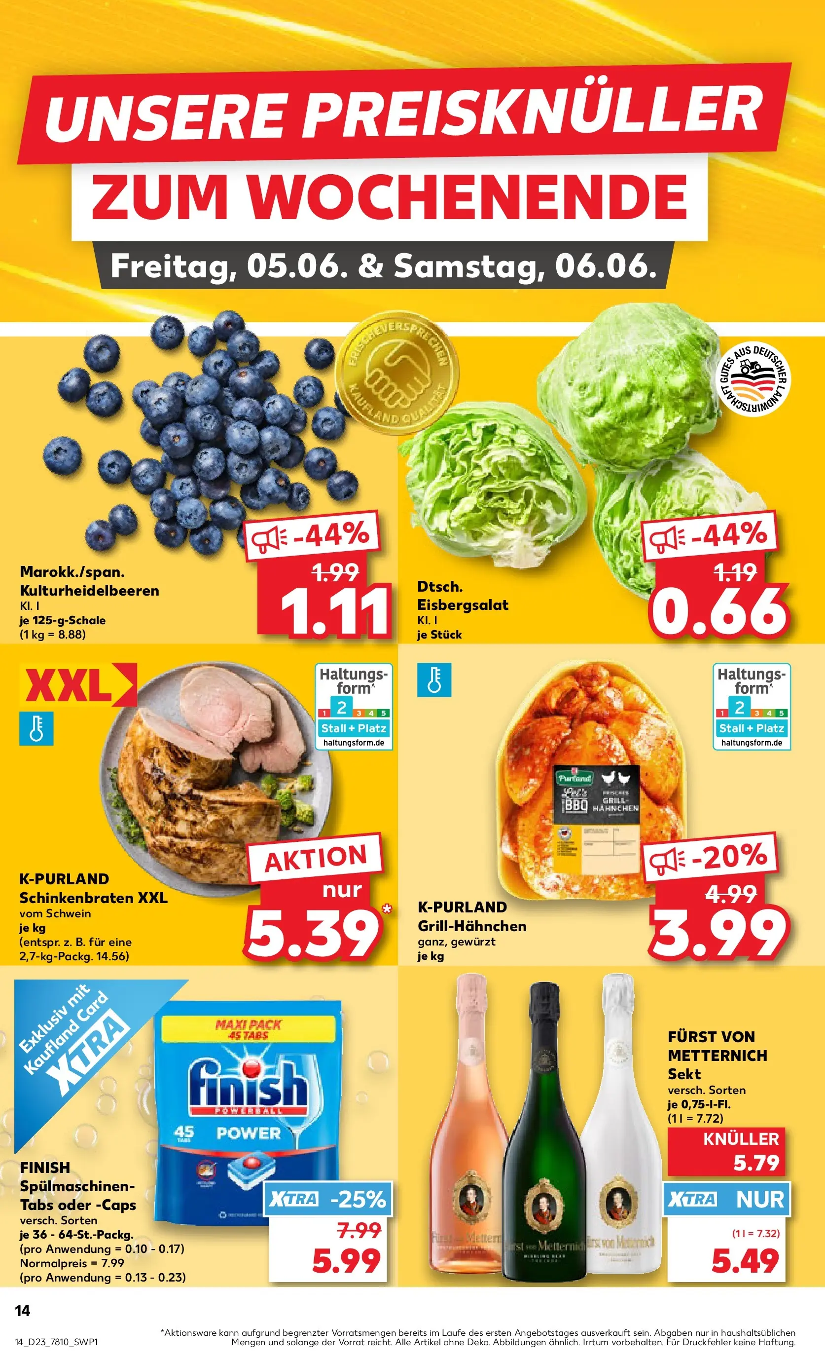 Prospekt Kaufland ab 01.06.2026 » Angebote Online zum Blättern | Seite: 21 | Produkte: Hahnchen, Spulmaschinen tabs, Eisbergsalat, Finish